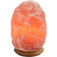 schlafwelt zoutkristal-tafellamp rock met de hand gemaakt van zoutkristal - iedere steen uniek, h: ca.18 cm, ca.2-3 kg (1 stuk) oranje