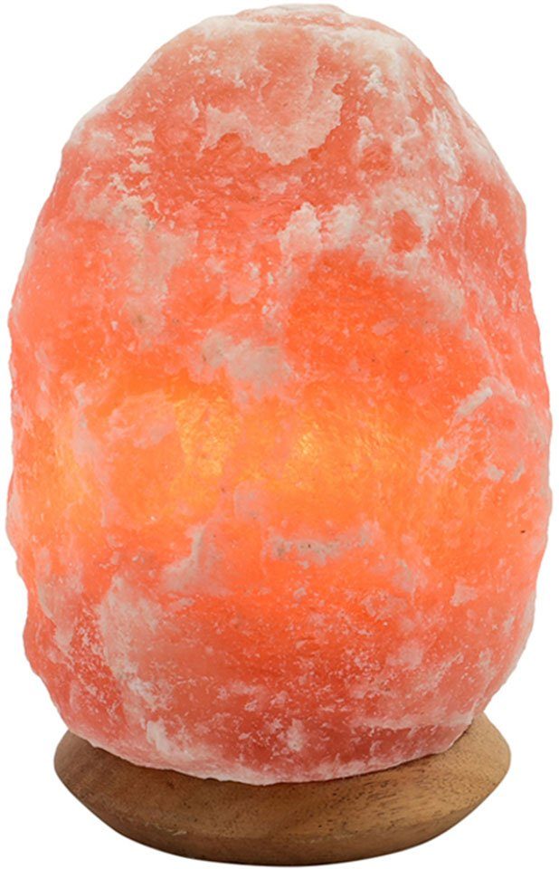 Schlafwelt Zoutkristal-tafellamp Sari Met de hand gemaakt van zoutkristal - iedere steen uniek, H: ca.18 cm, ca.2-3 kg (1 stuk)