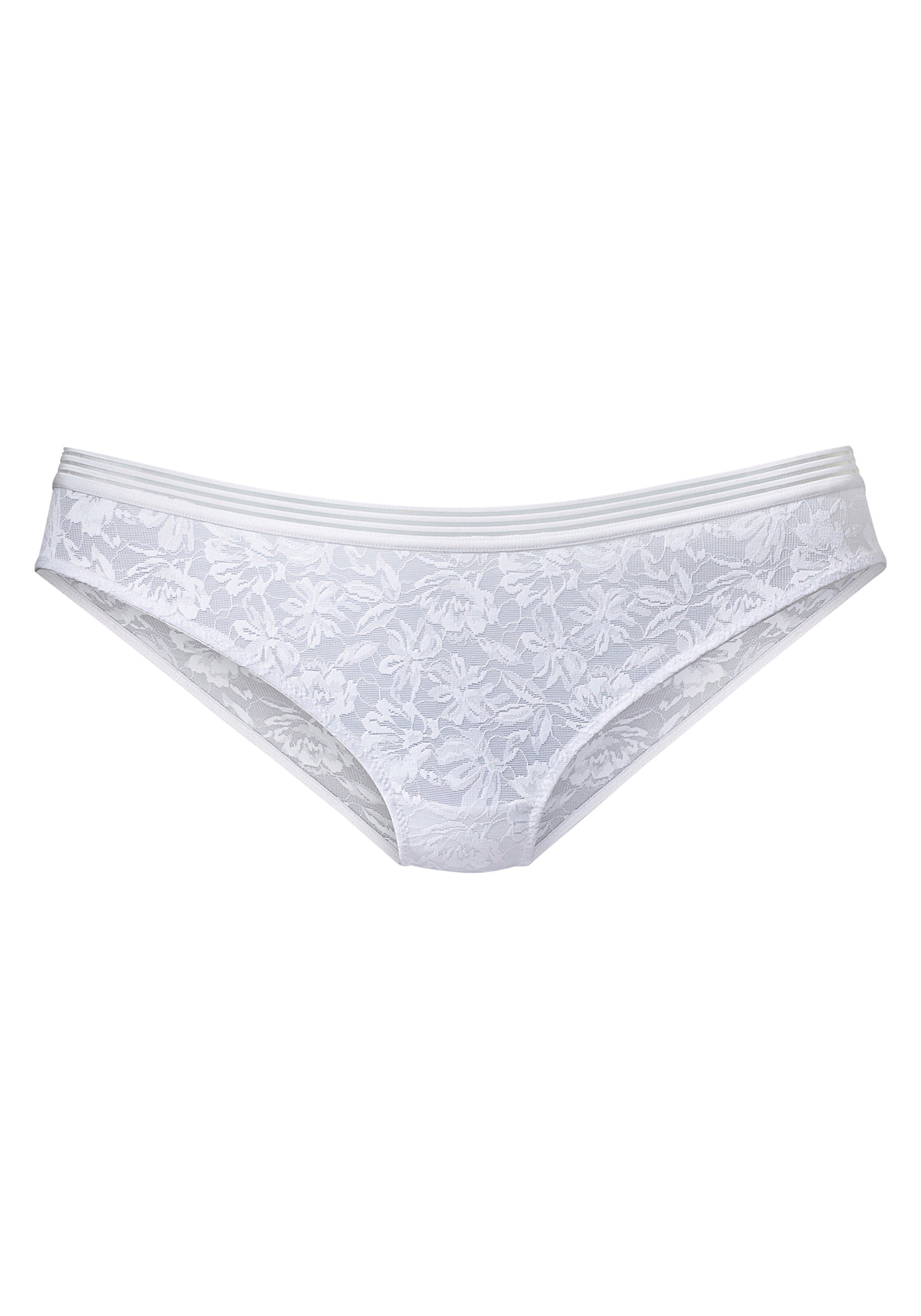 Lascana Bikinibroekje rondom van fijn kant in gebloemde look