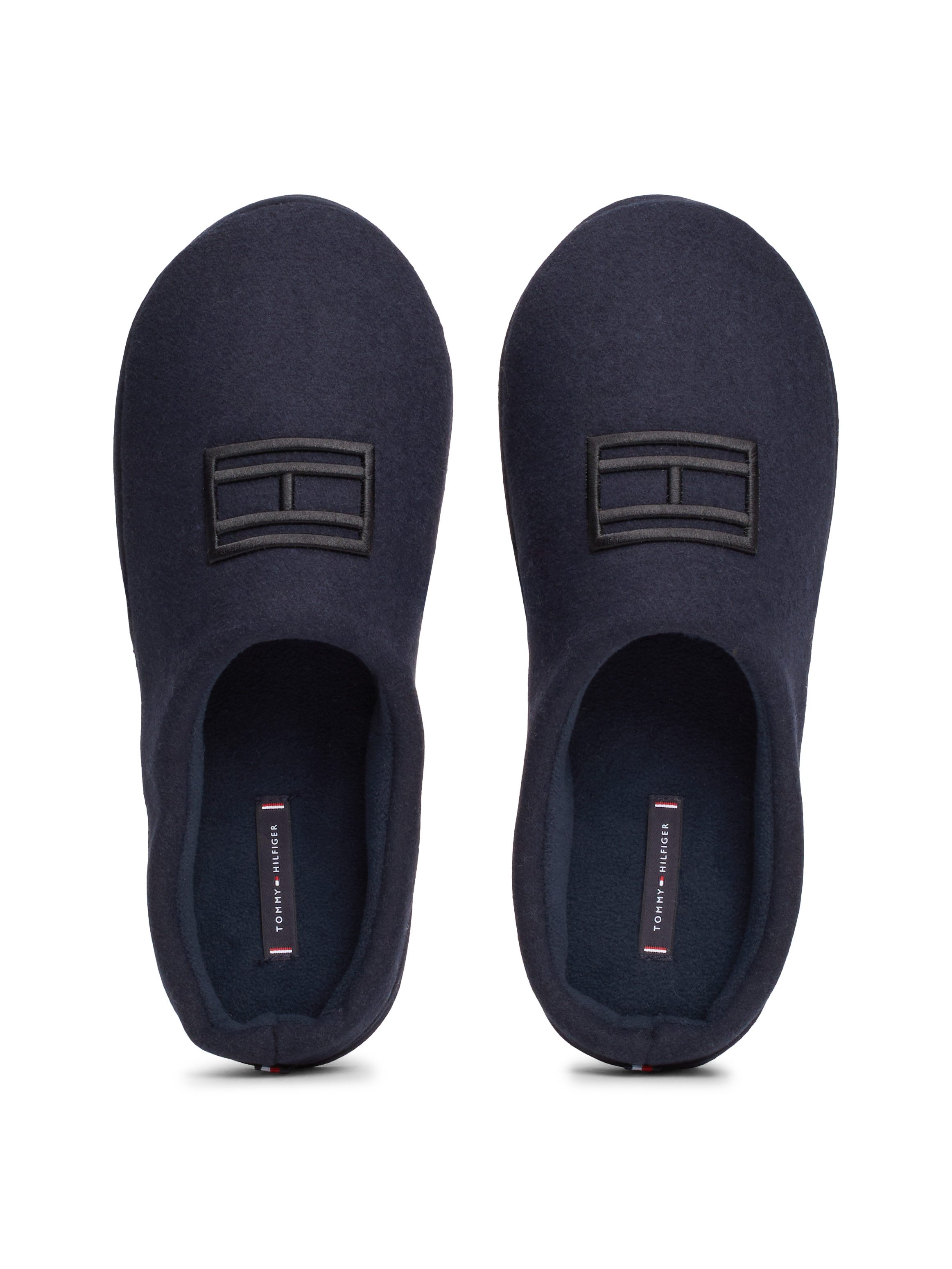 Tommy Hilfiger Pantoffels FLAG WARM FELT HOUSE SHOE casual mode, slippers, pantoffel, instapschoen met th-borduursel