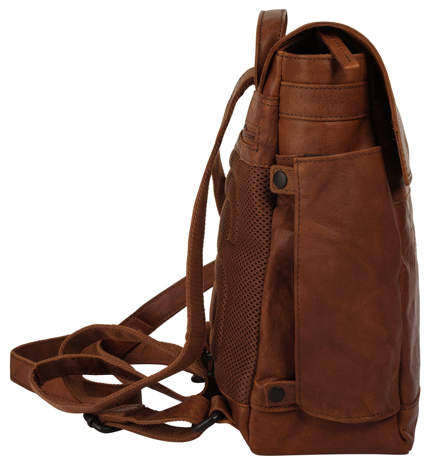 Spikes & Sparrow Laptoprugzak echt leder