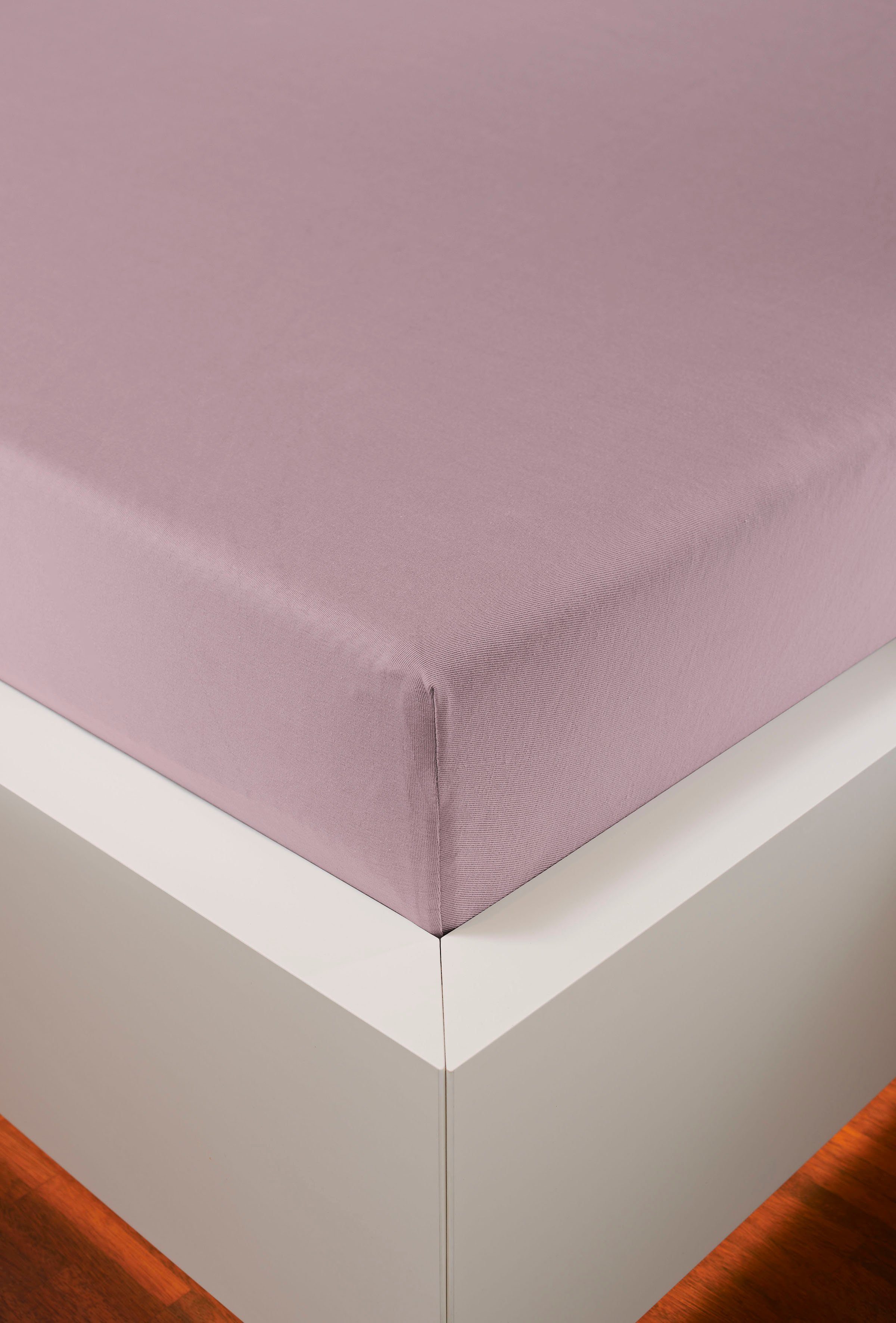 bellana Hoeslaken Jersey-elastaan aqua in mt. 90x200, 140x200 of 180x200 cm van katoen, voor matrassen tot 35 cm hoogte, laken, hoeslaken (1 stuk)