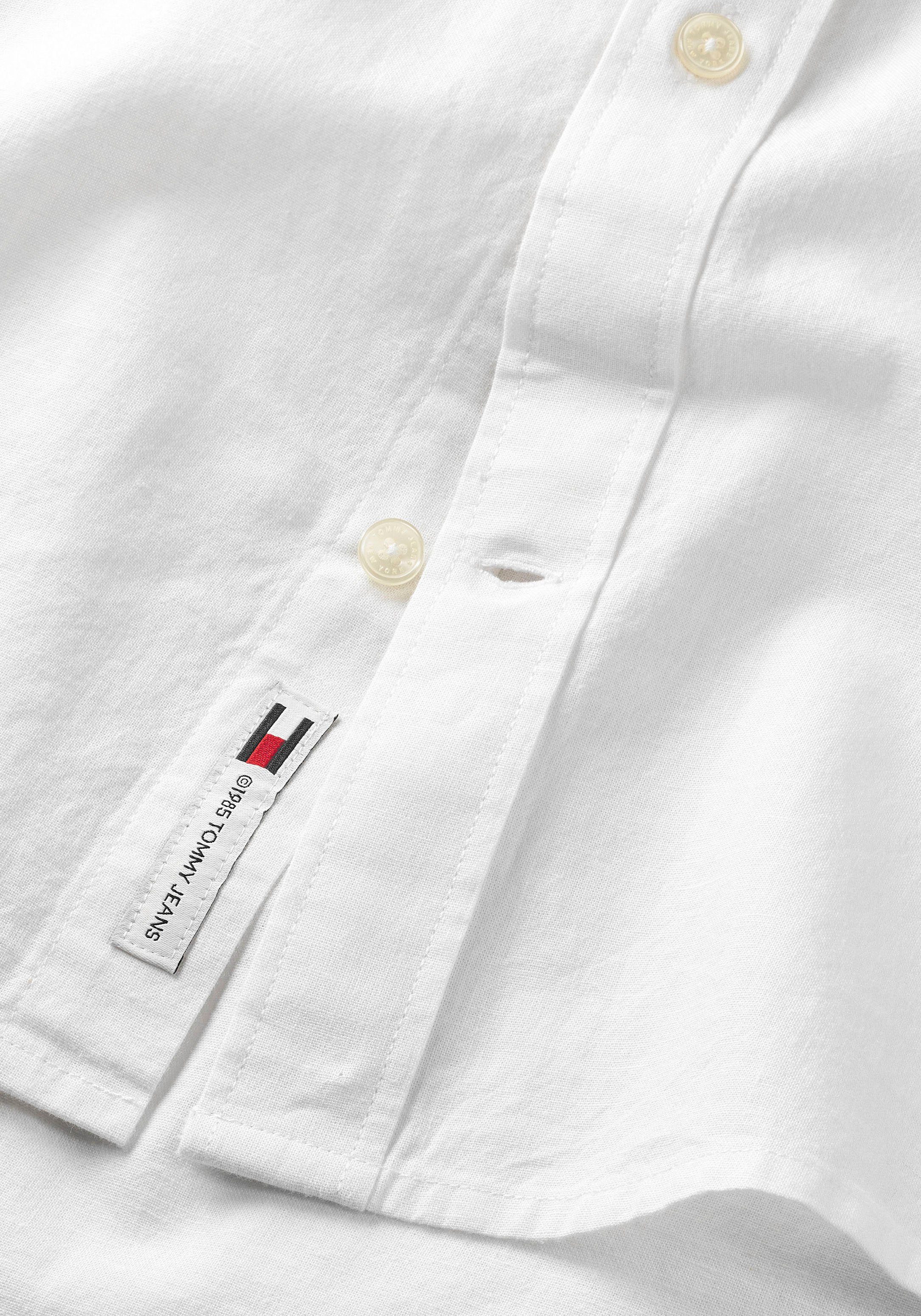 TOMMY JEANS Overhemd met lange mouwen TJM REG MAO LINEN BLEND SHIRT