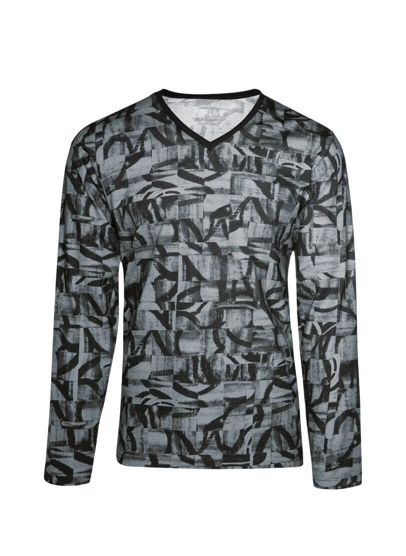 Trigema Pyjama TRIGEMA pyjama-top met kunstzinnig allover-print (1-delig)