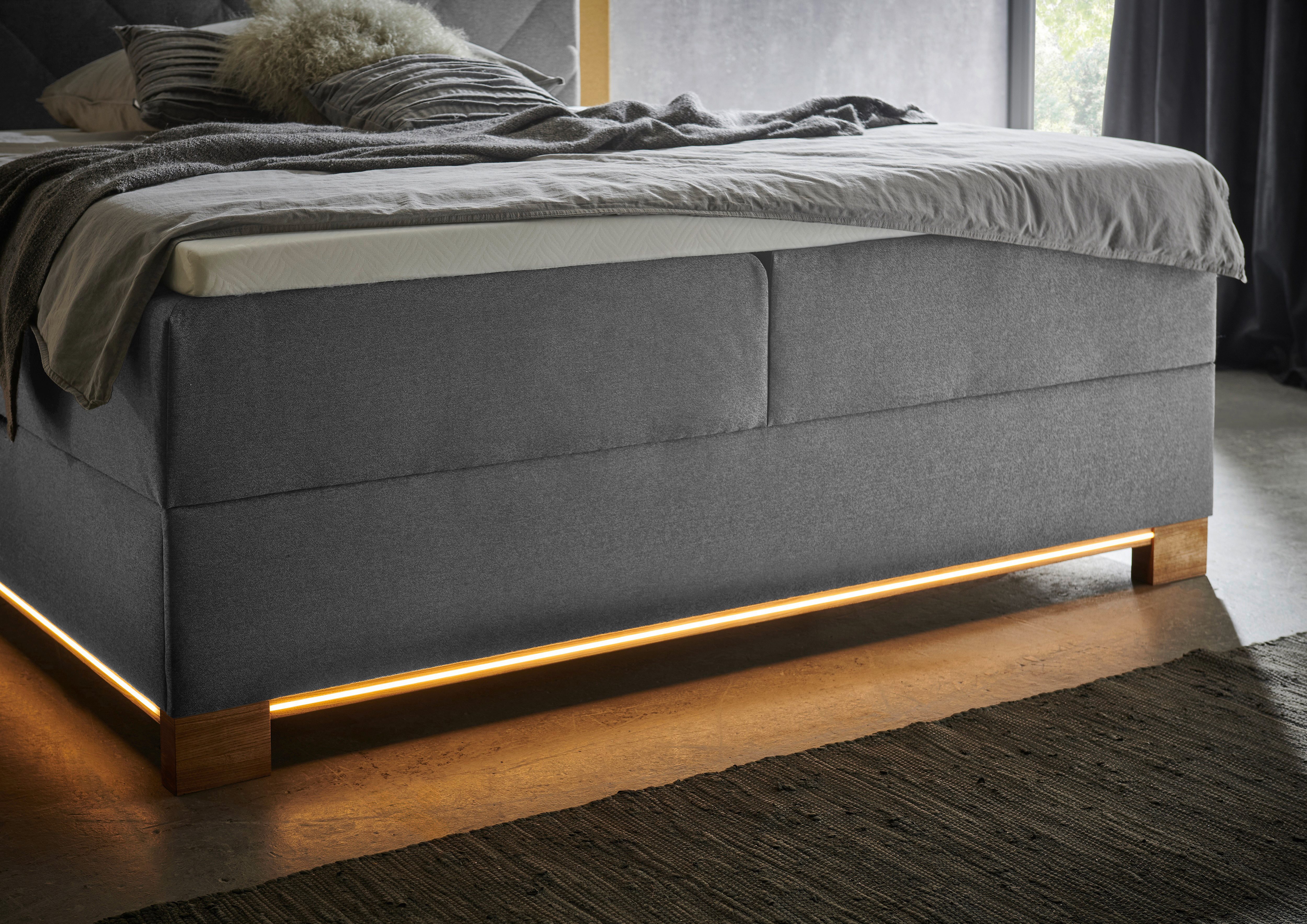 meise.möbel Boxspring Messina met bedkist, ledverlichting en topmatras