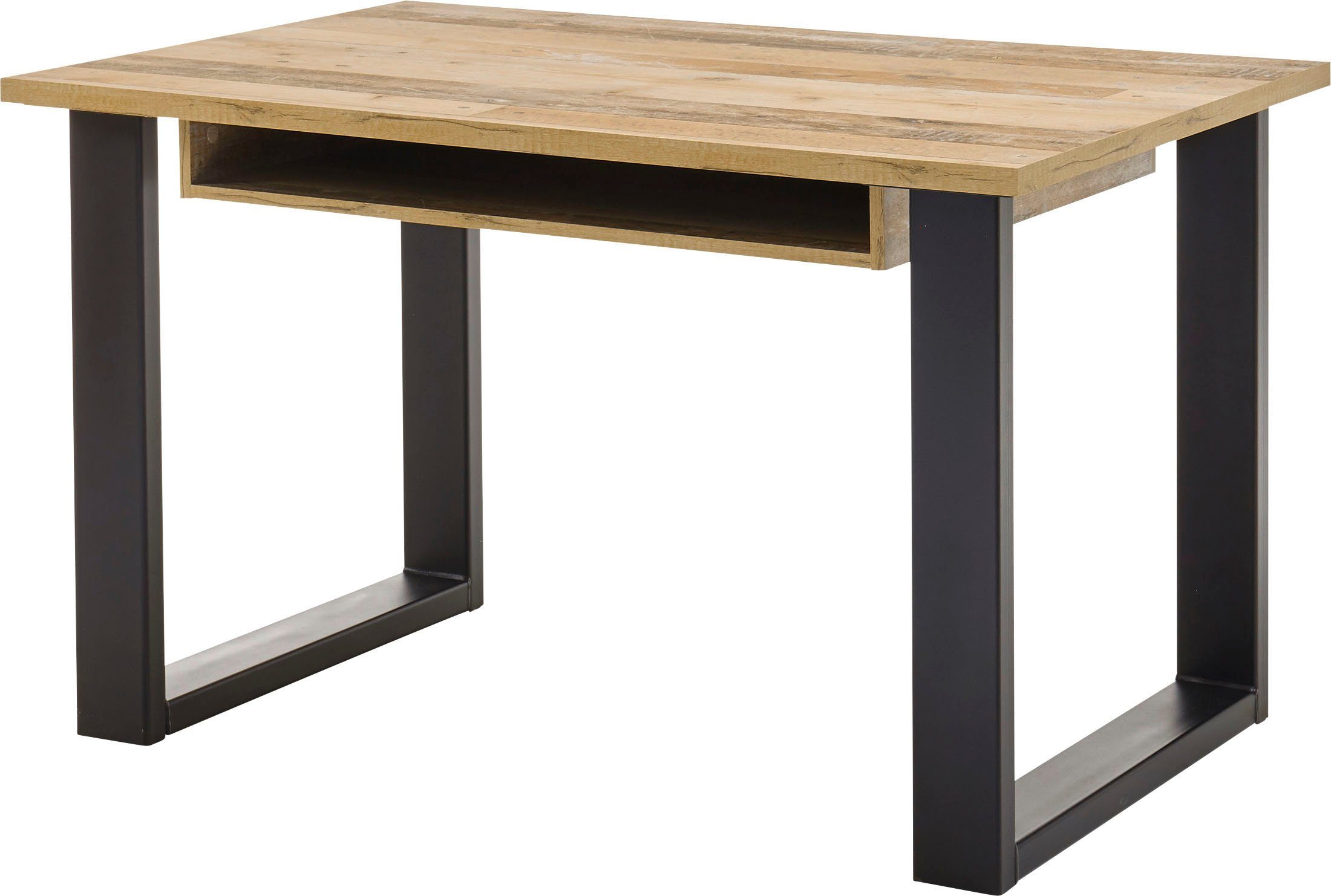 Home affaire Kastenset Sherwood Kantoormeubelenset met schuurdeurbeslag van metaal, breedte ca. 220 cm (2-delig)