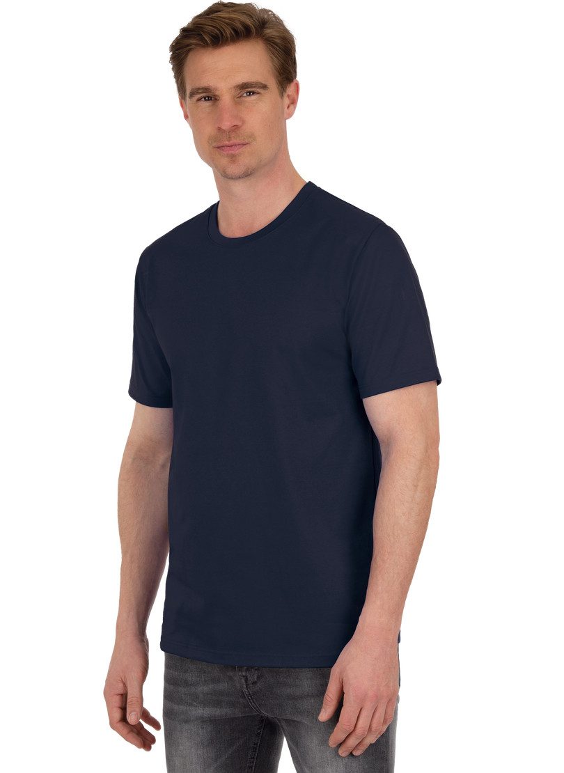 Trigema T-shirt Trigema T-shirt (1-delig) heren t-shirts maat XXL blauw