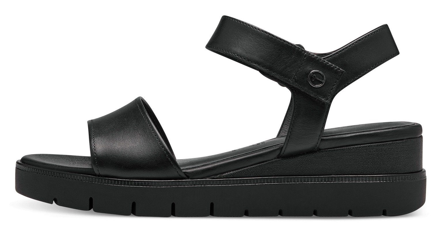 Tamaris Sandaaltjes , zomerschoen, sandaal, sleehak, met praktische klittenbandsluiting