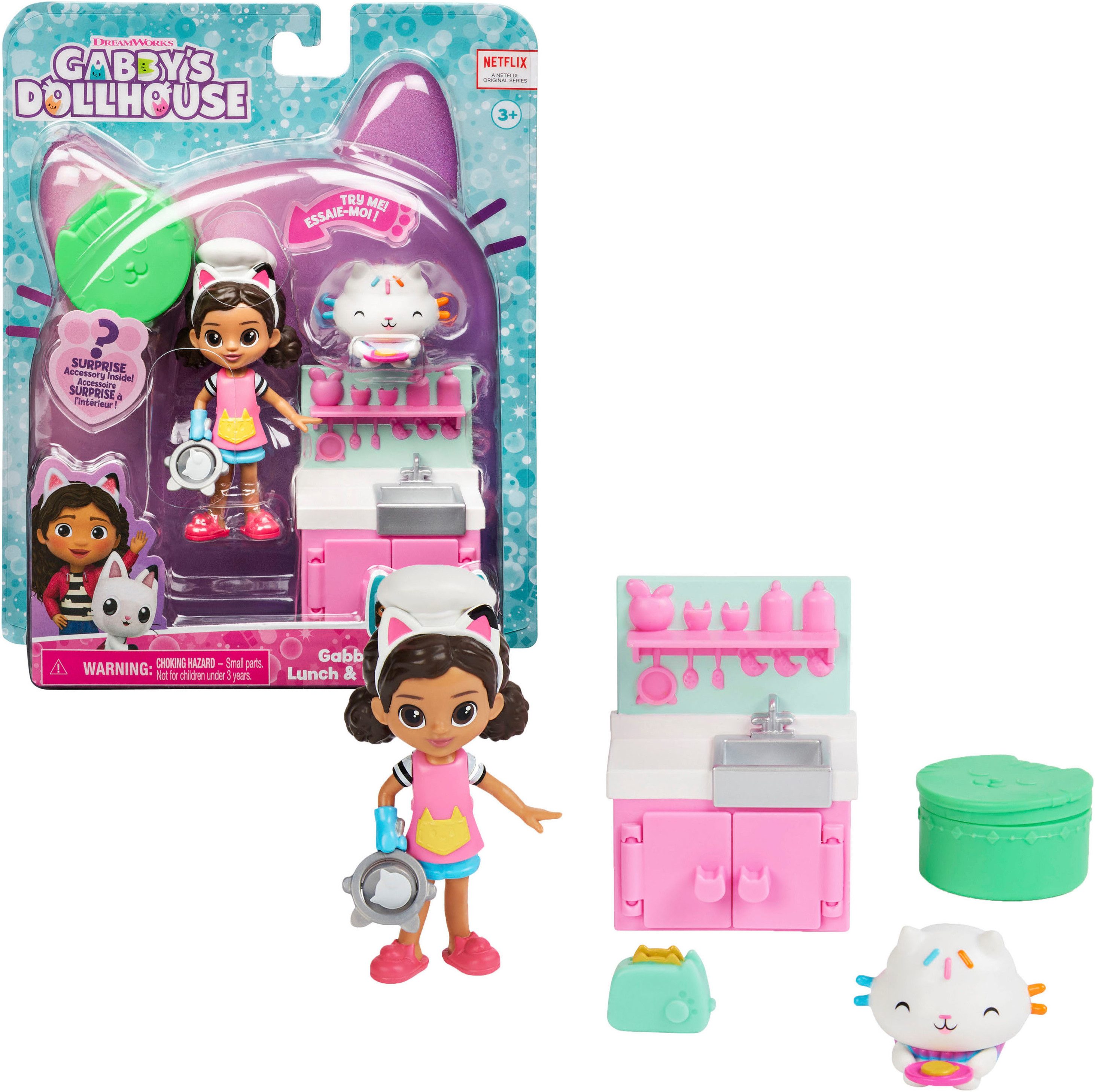 Spin Master Speelwereld Gabby's Dollhouse - CAT-tivity set – keukenset met Cakey