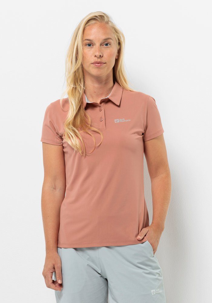 Jack Wolfskin Poloshirt PRELIGHT TRAIL POLO W dames shirts maat L (42/44) roze