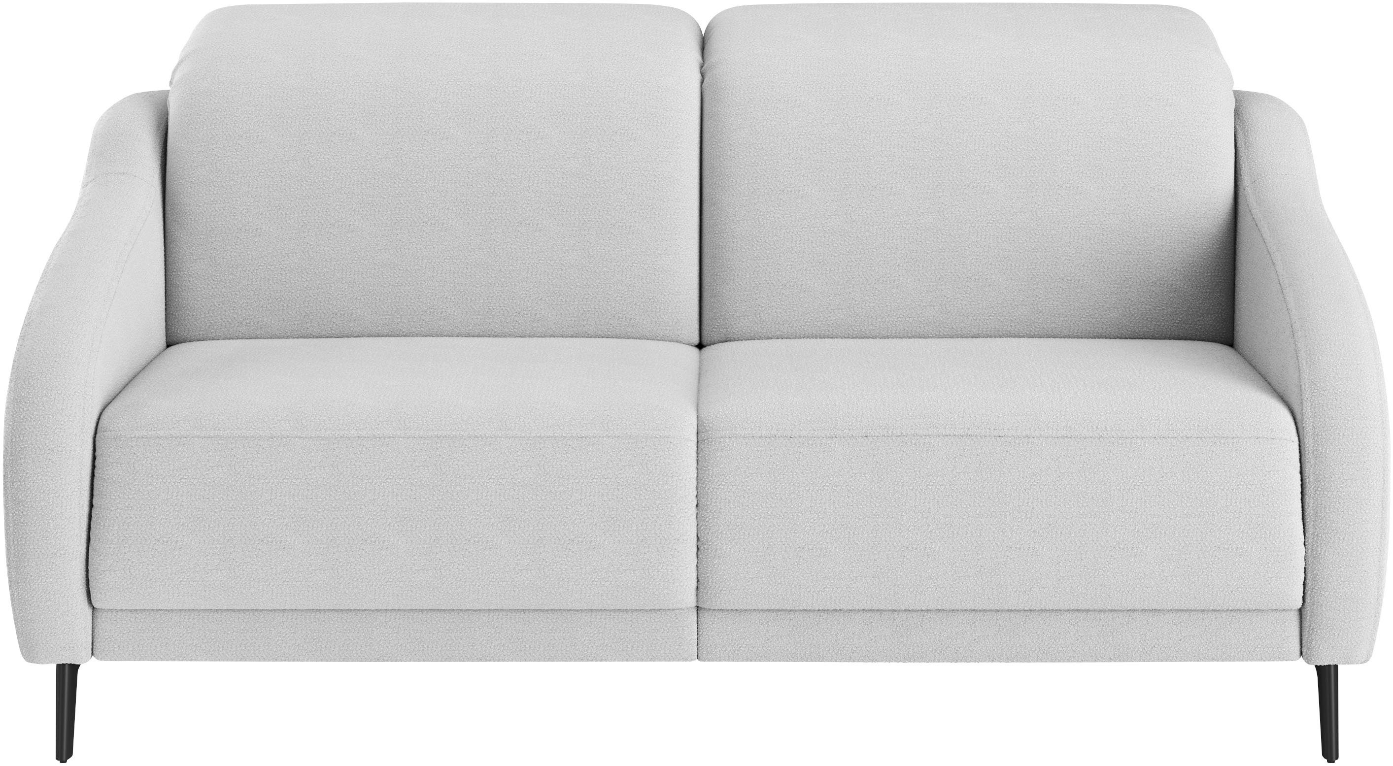 sit&more 2,5-zits Blues naar keuze met klaptafel en usb zilver(kleur), 2-zitsbanken, Incl.hoofdsteunverstelling-met TV-functie gemotoriseerd rechts