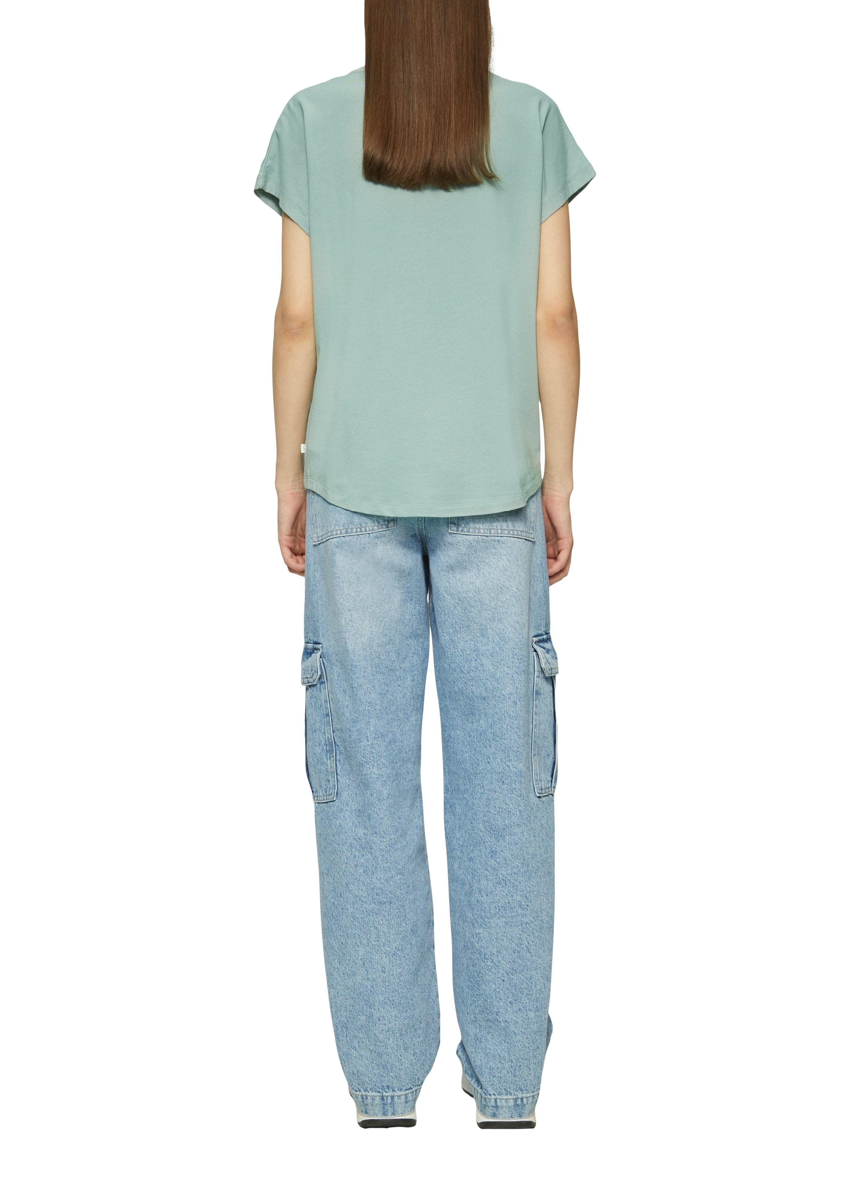 Q/S designed by T-shirt met kant bij de hals