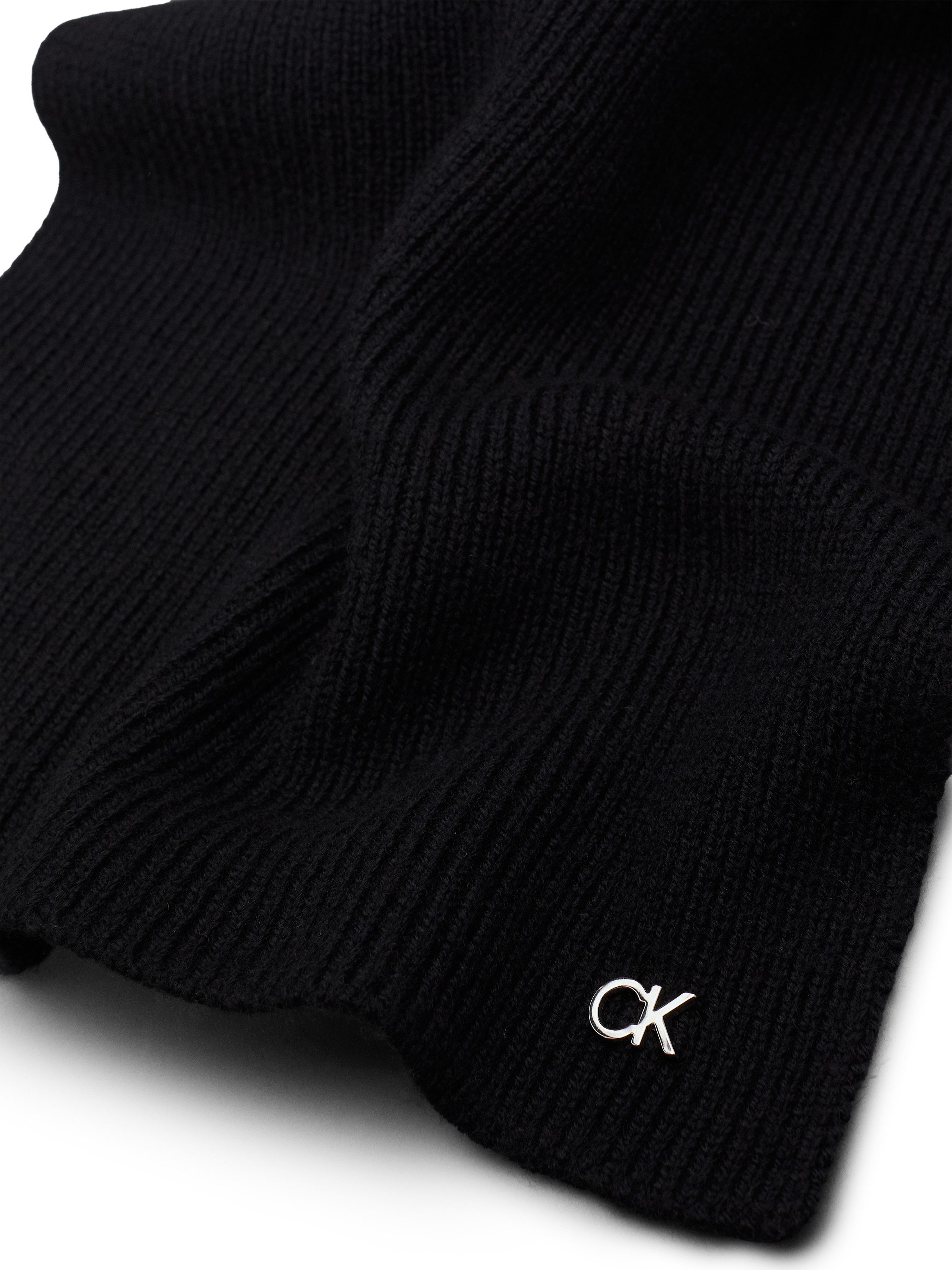 Calvin Klein Gebreide muts CK METAL CHUNKY BEANIE & SCARF (set)