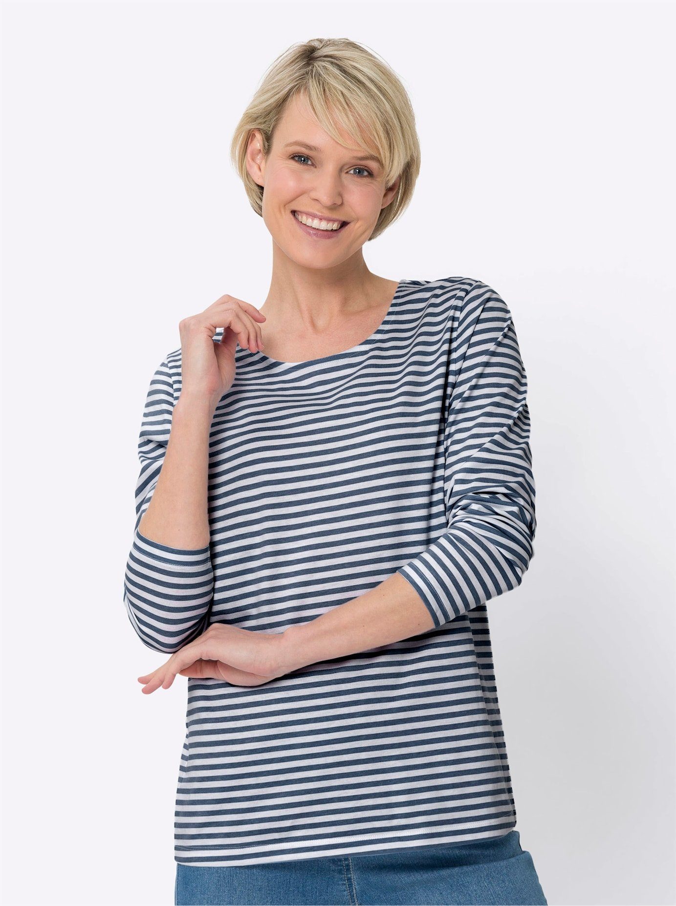 Classic Basics Shirt met lange mouwen Gestreept shirt (1-delig)