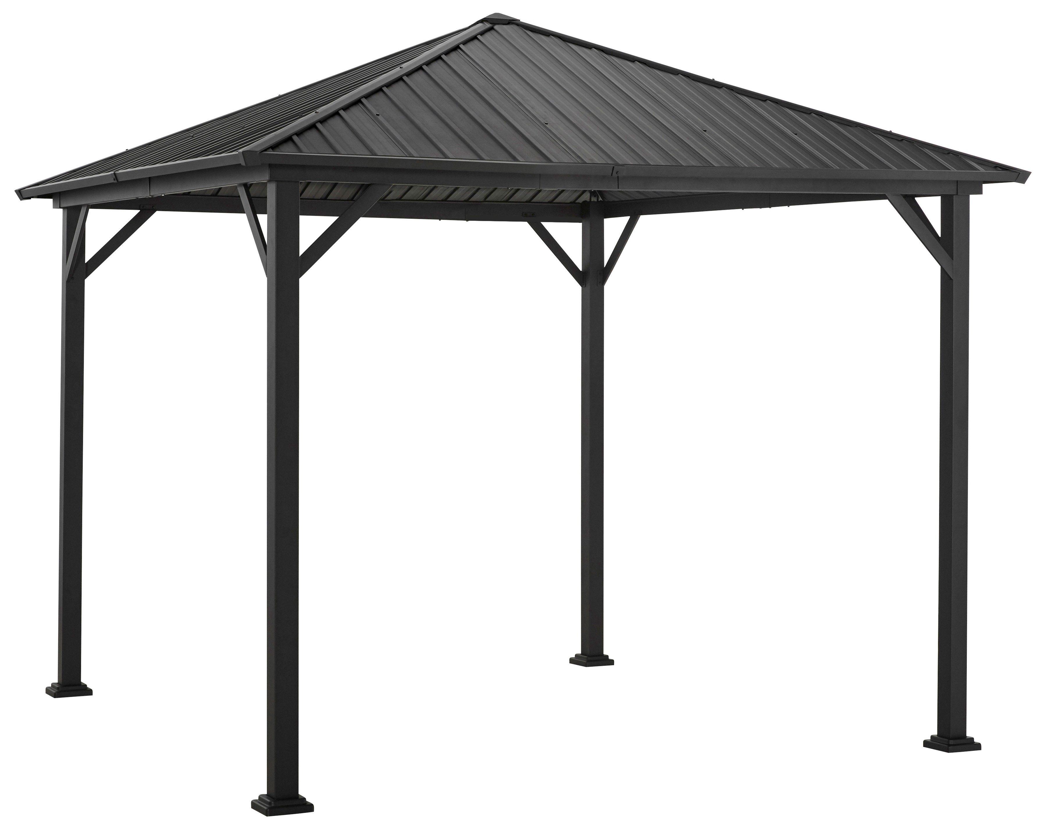 KONIFERA Tuinprieel Samos Bxd: 300x300 cm, stalen frame, zonder zijkanten