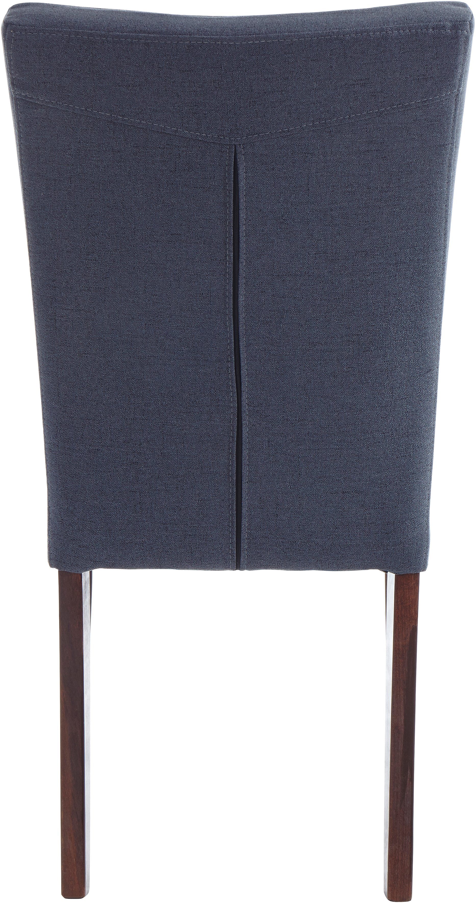 Home affaire Eetkamerstoel Zena Frame van massief hout, gestoffeerde stoel, eetkamer, bestseller (set, 2 stuks)