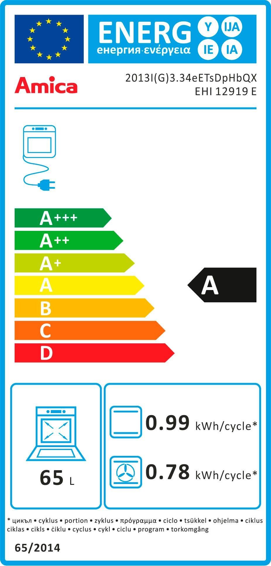 Amica Inbouw inductie fornuisset EHI 12919 E