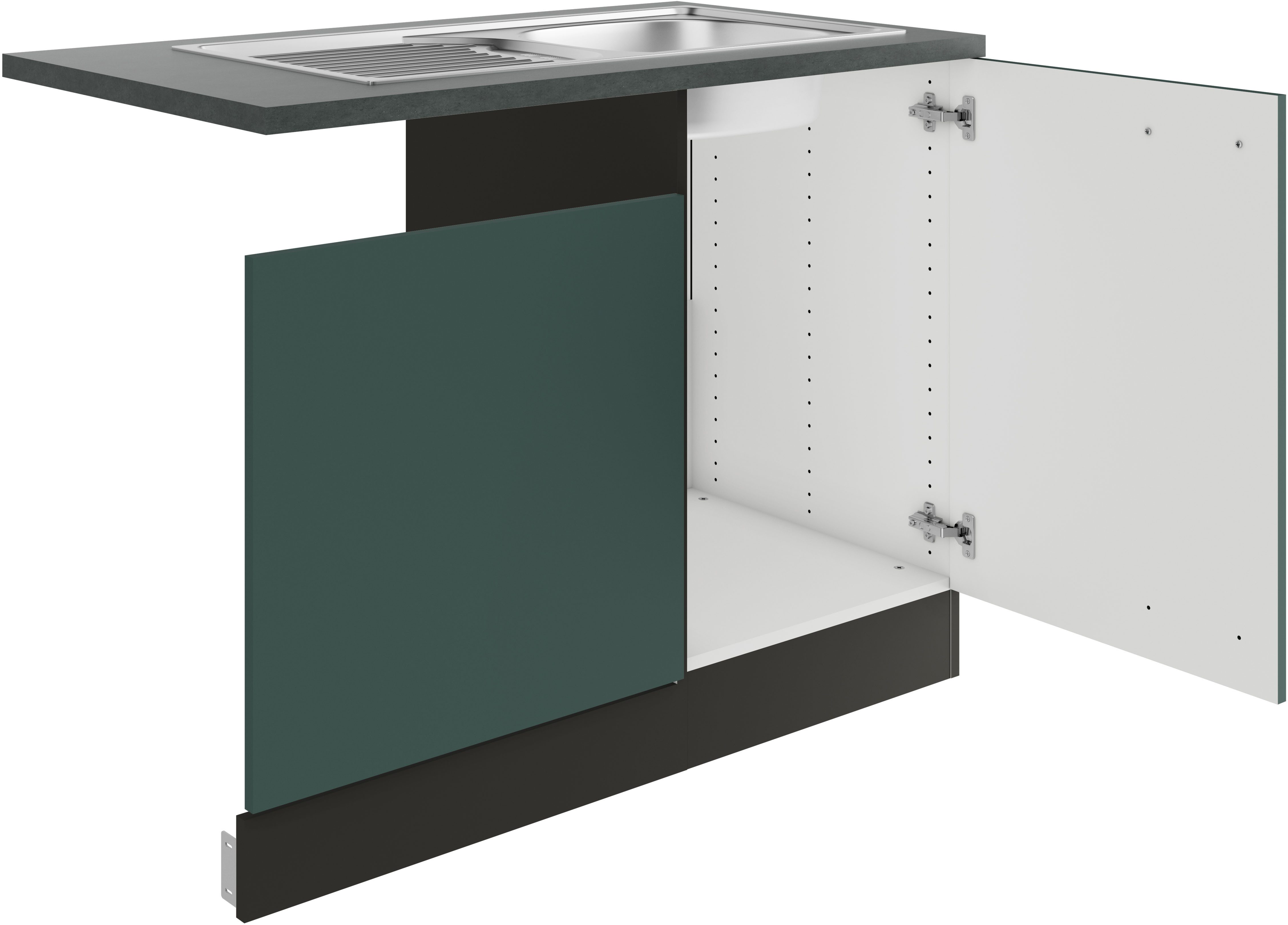 OPTIFIT Gootsteenkast Palma Breedte 110 cm, geschikt voor gedeeltelijk geïntegreerde vaatwassers