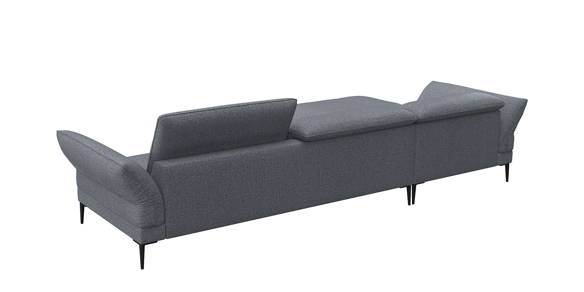 FLEXLUX Hoekbank Salino, functionele bank met recamiere, relaxbank, hoekbank Bank met arm- en hoofdeinde verstellingen, koudschuim & staalgolven
