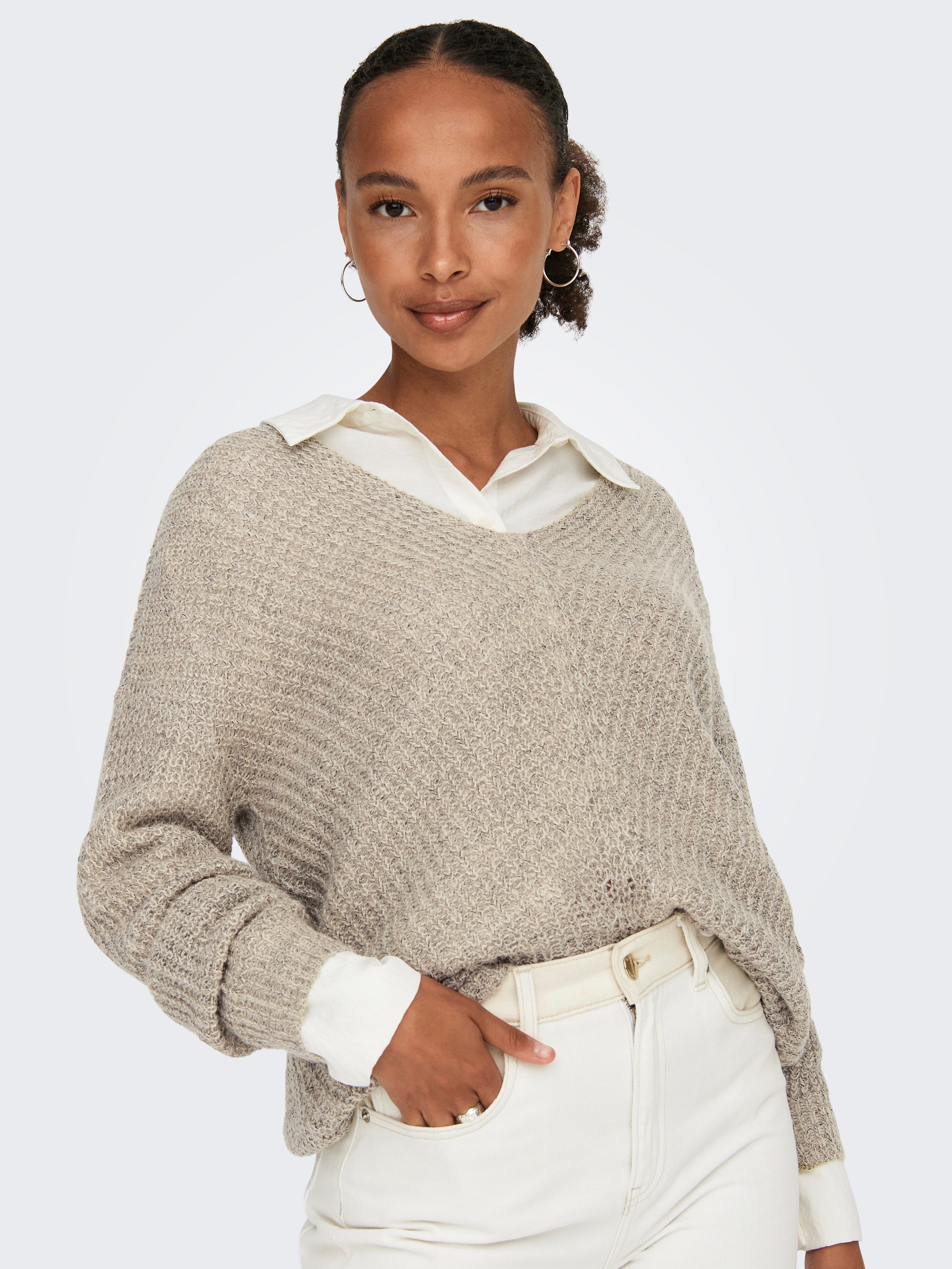 JDY Gebreide trui JDYNEW MEGAN L/S PULLOVER KNT NOOS