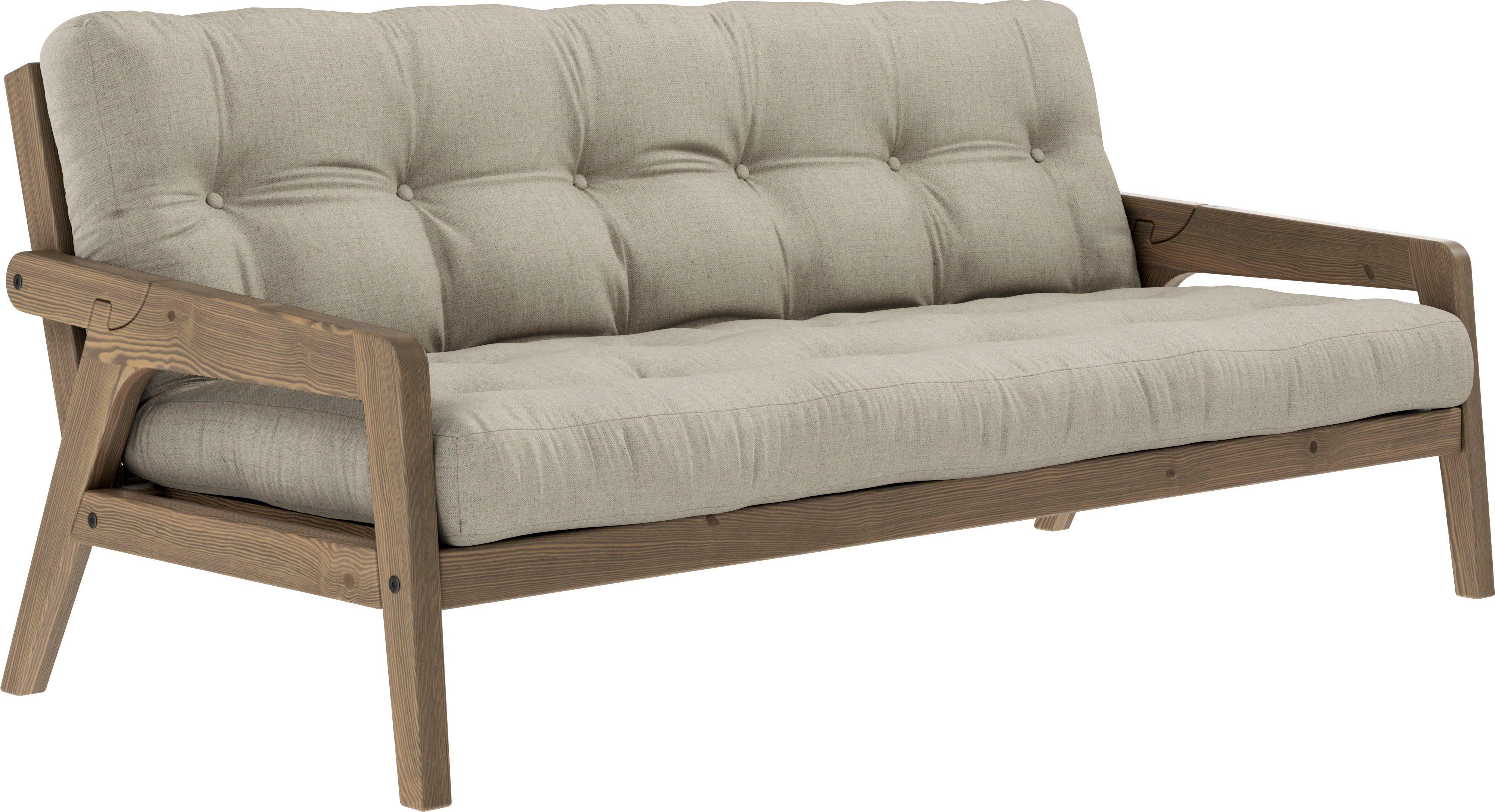 Karup Slaapbank Graf Met houtstructuur, incl. futonmatras, ligoppervlak 130x190 cm