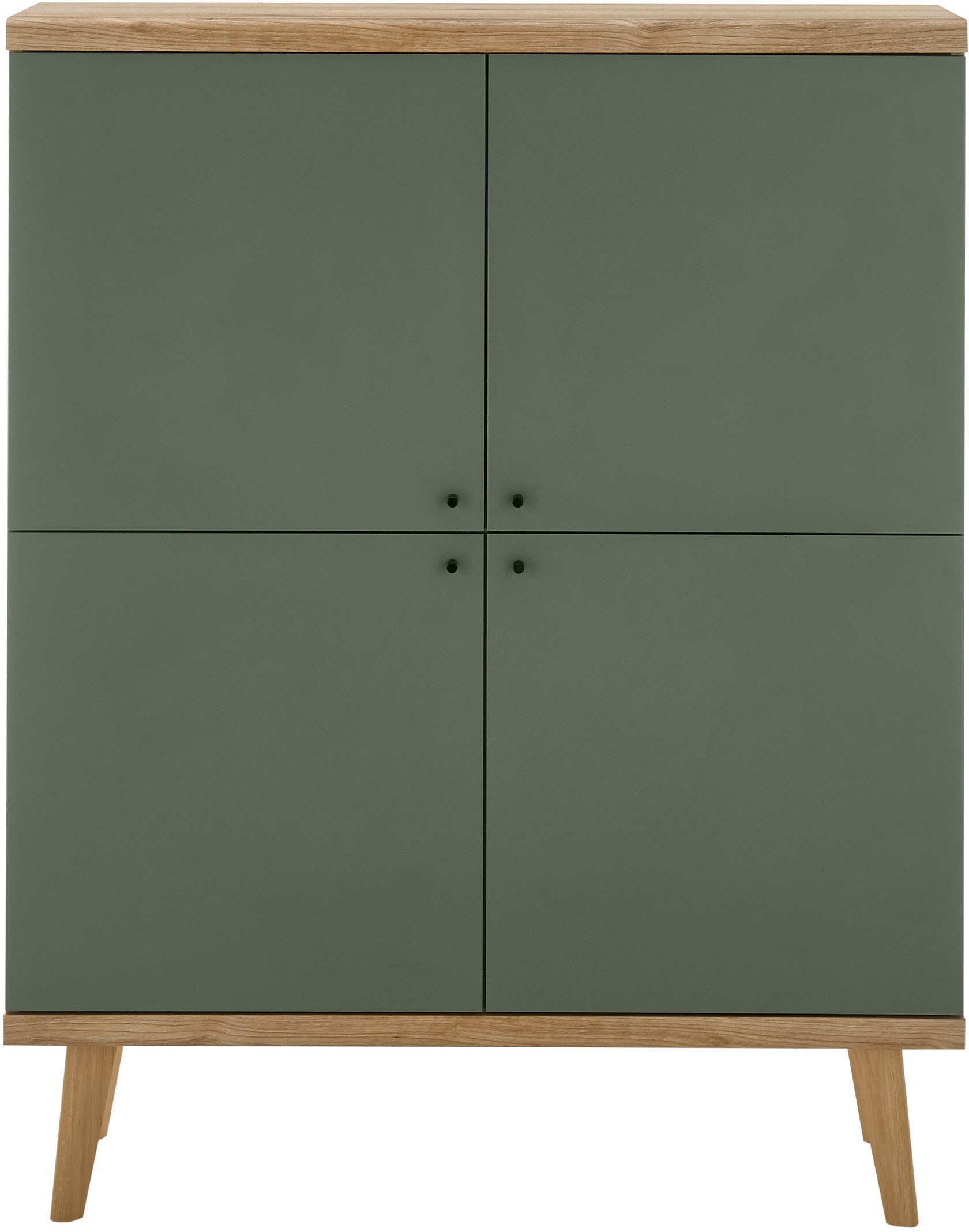 INOSIGN Highboard MAVAS in moderne trendkleur, handgrepen van metaal (zwart), hoogte 134 cm