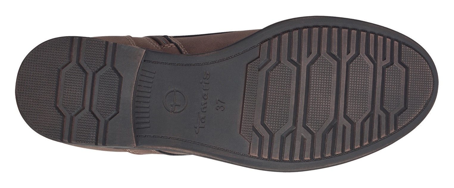 Tamaris Hoge veterschoenen SHAE blokhak, veterschoenen, laarsjes met decoratieve ritssluiting