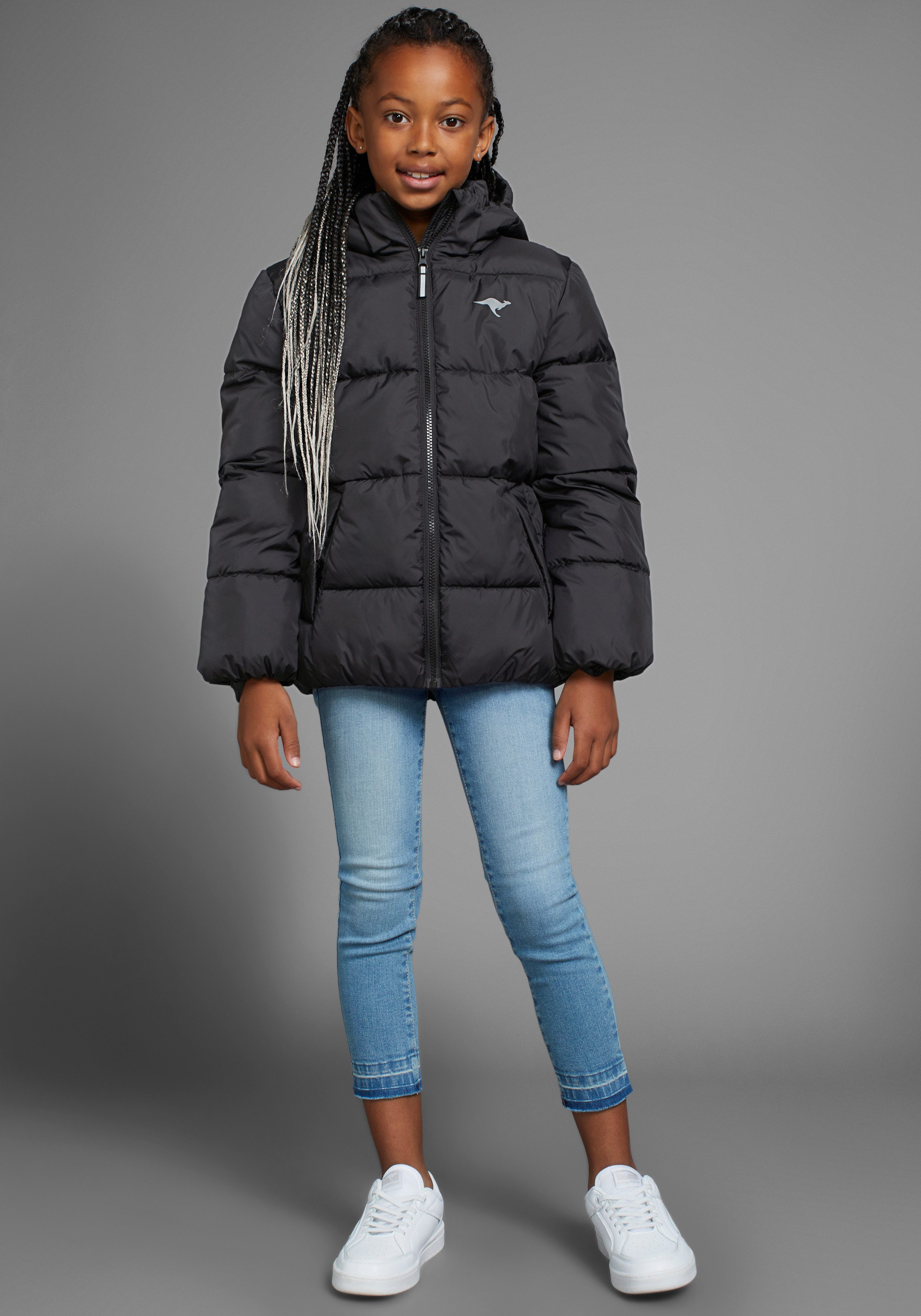 KangaROOS Winterjack Outdoor gewatteerde jas voor meisjes Gewatteerde jack met reflecterende details