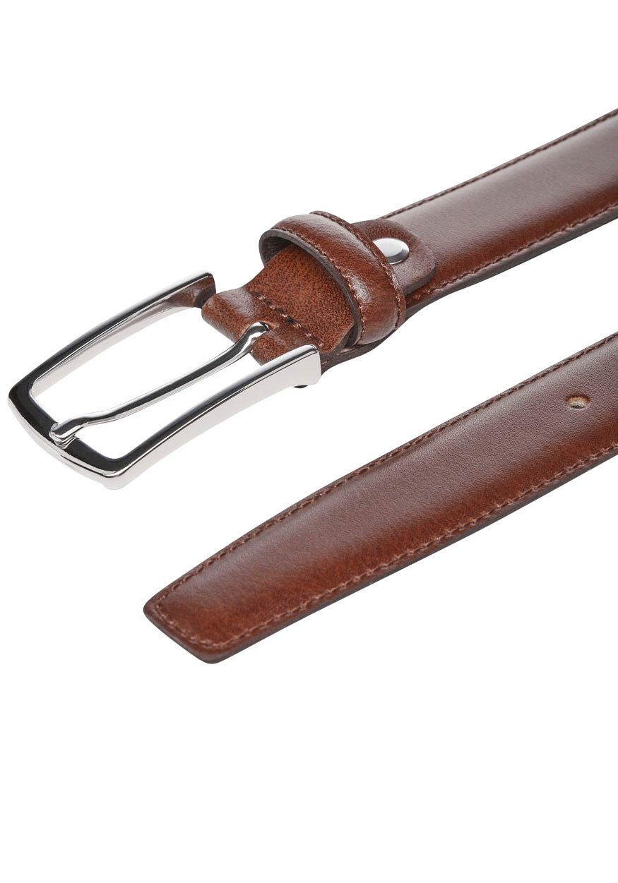 Jack & Jones Leren riem Klassieke herenriem, iets gebombeerd