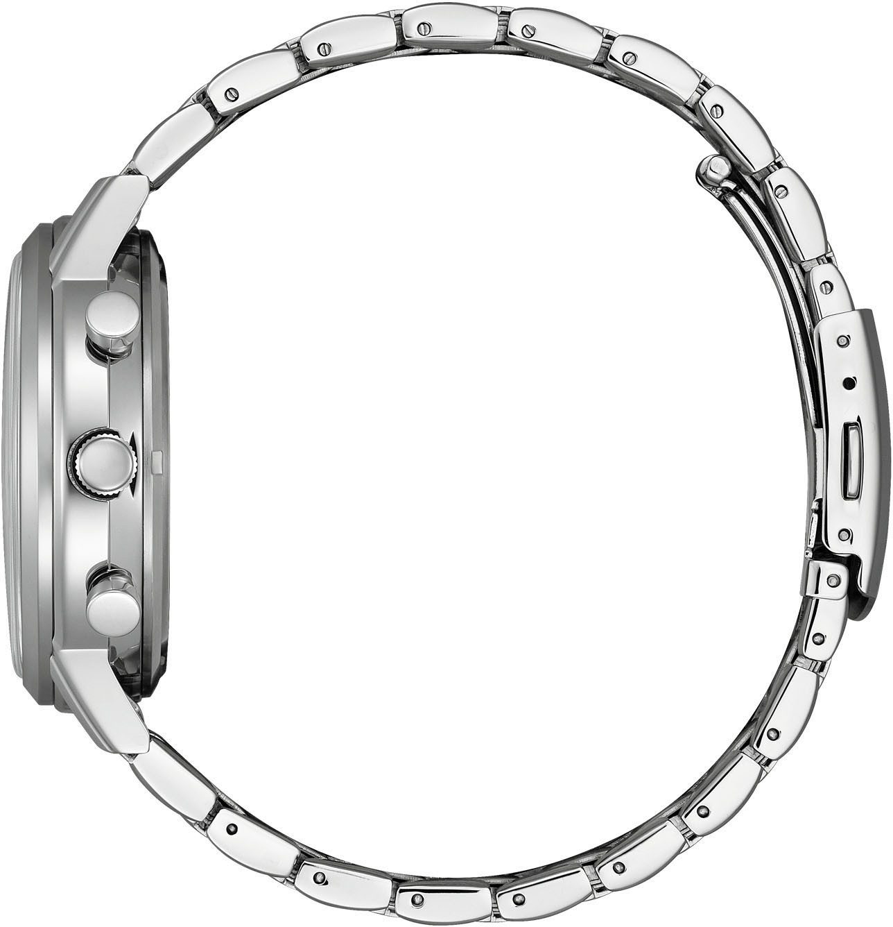 Citizen Chronograaf Polshorloge, solar, herenhorloge, roestvrijstalen band, datum, stopwatchfunctie