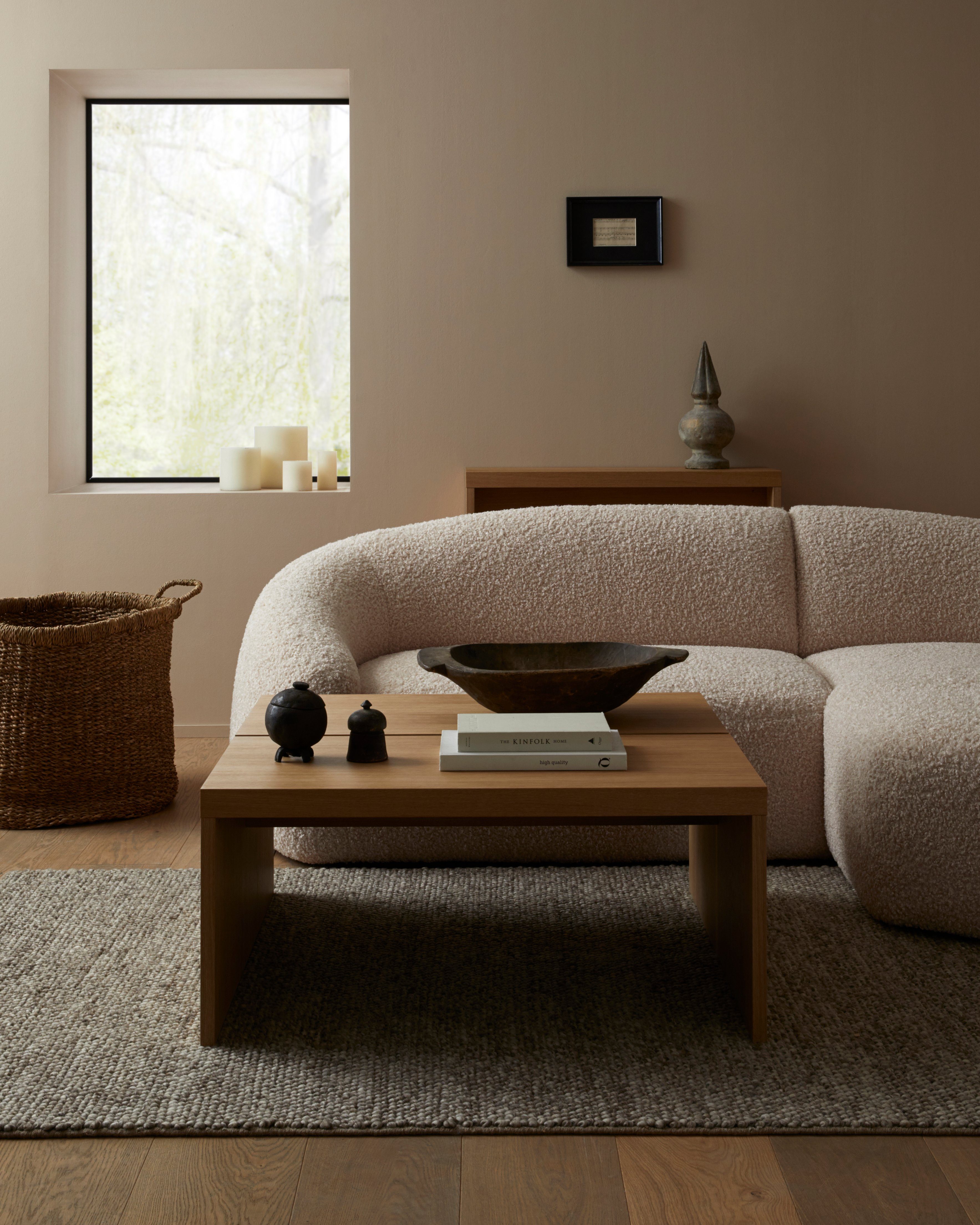 LeGer Home by Lena Gercke Wollen kleed Ainhoa, handgeweven, wol uni, wol, handgeweven vloerkleed, woonkamer, slaapkamer, eetkamer