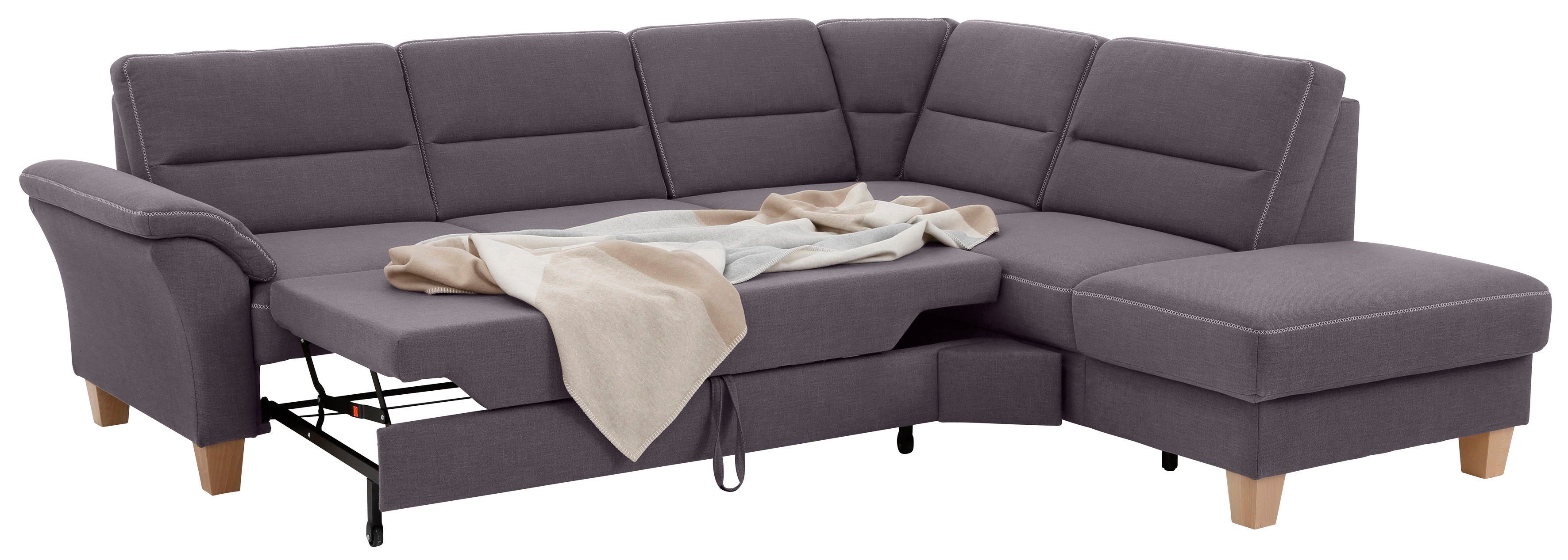 Home affaire Hoekbank Soleo L-model comfortabel door trapezehoek met relaxfunctie, ook met slaapfunctie