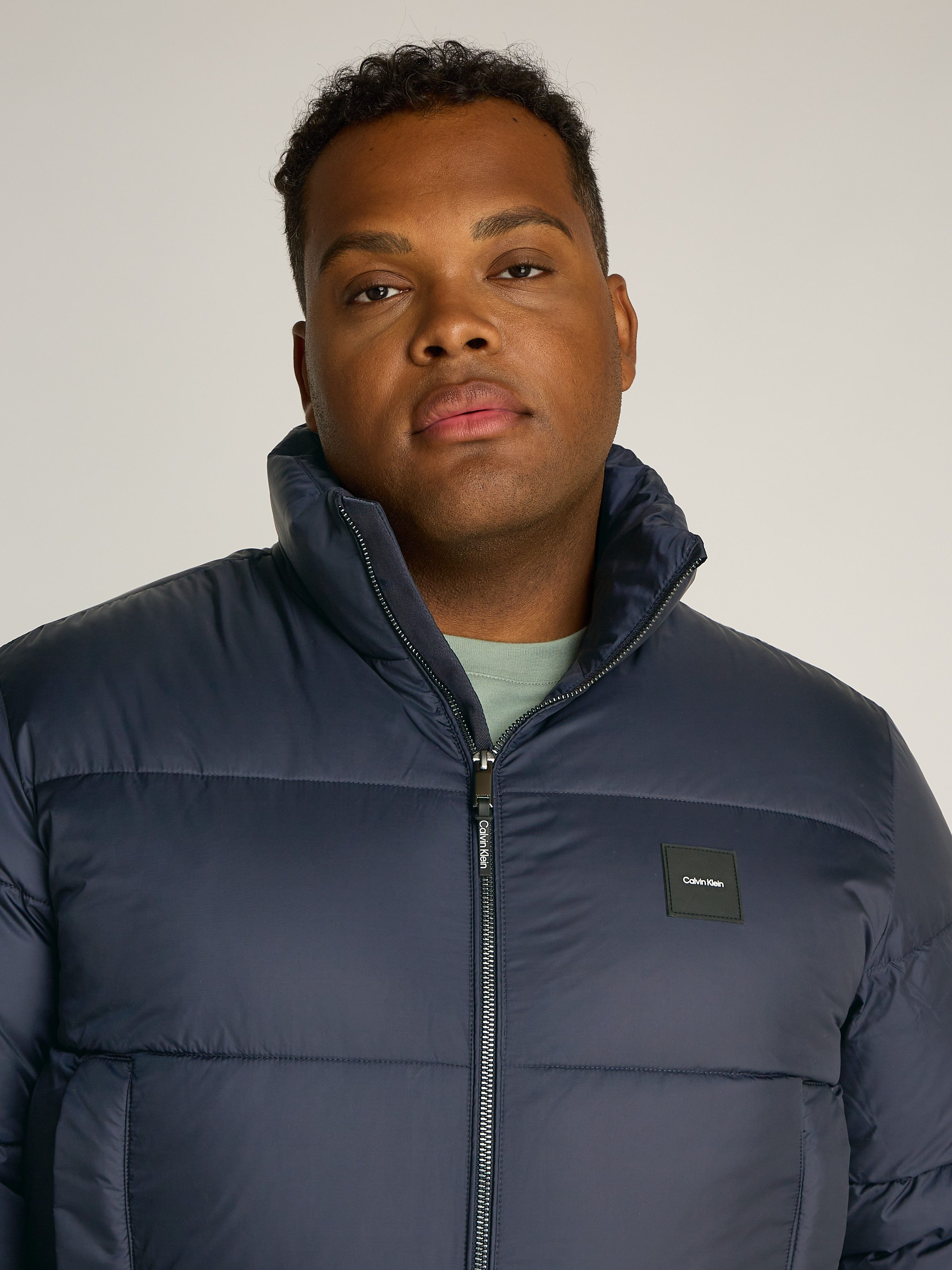 Calvin Klein Gewatteerde jas BT_QUILT PUFFER MW in grote maten met logopatch
