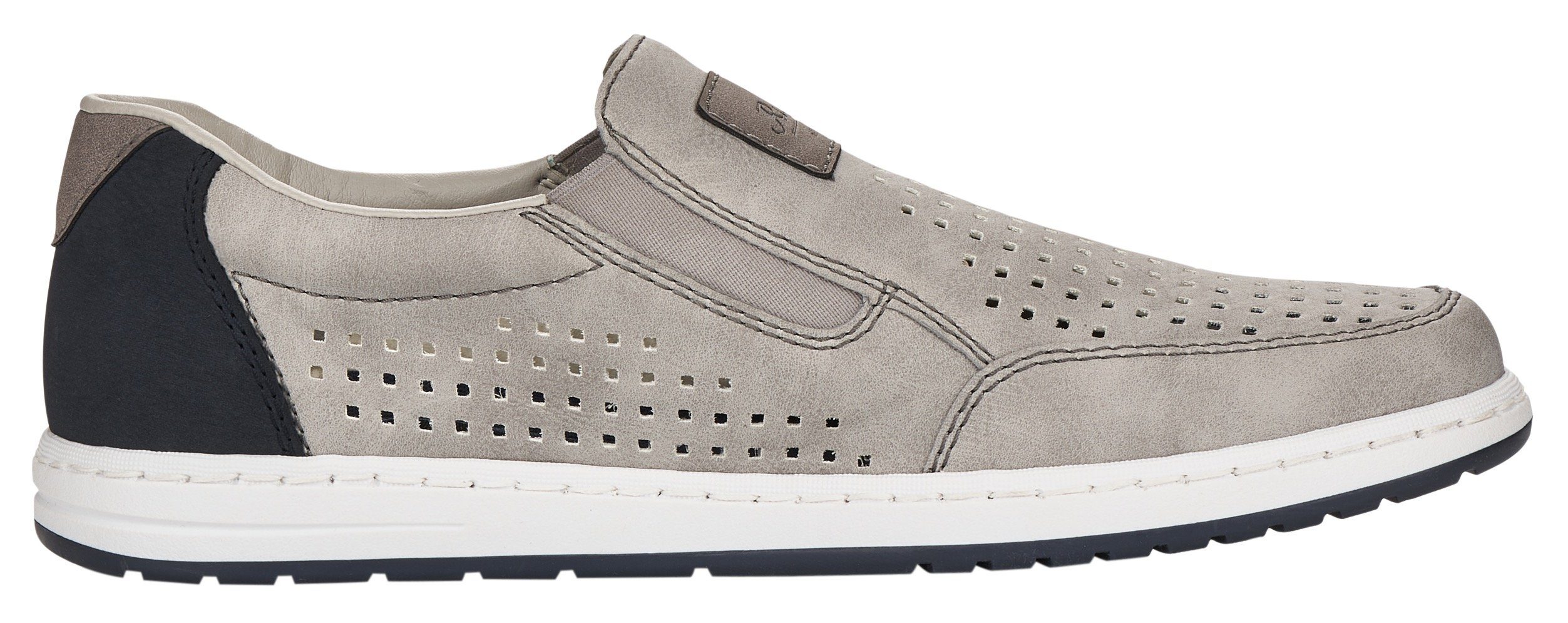 Rieker Instappers , slip-on sneaker, loafer, comfort schoen met elastiek voor goede pasvorm