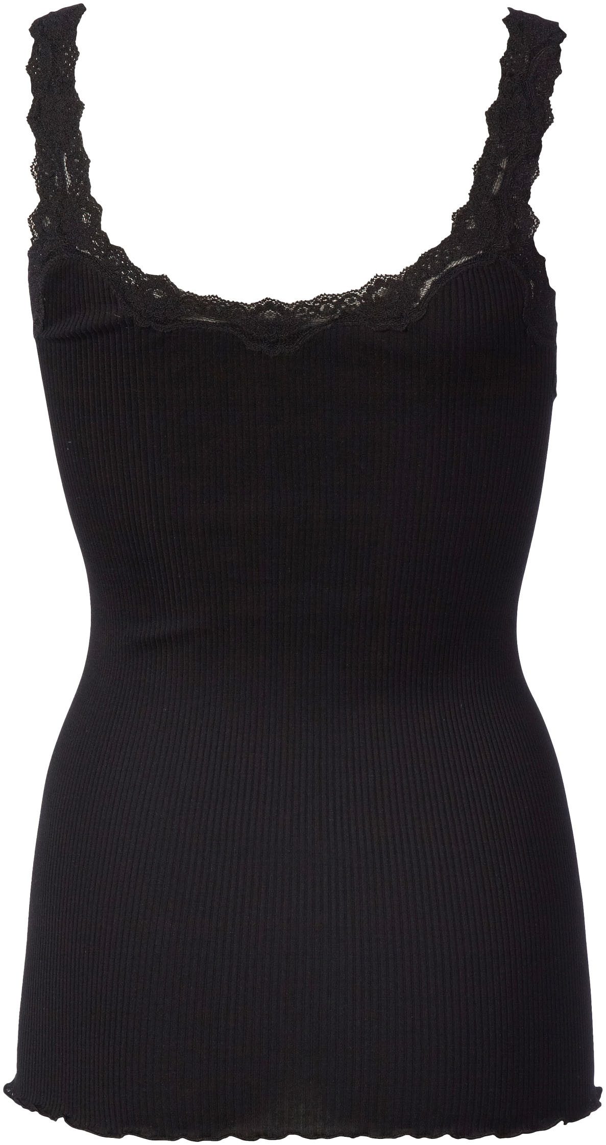 rosemunde Tanktop Babette Silk Top prachtige, omgekeerde vintage kanten afwerking