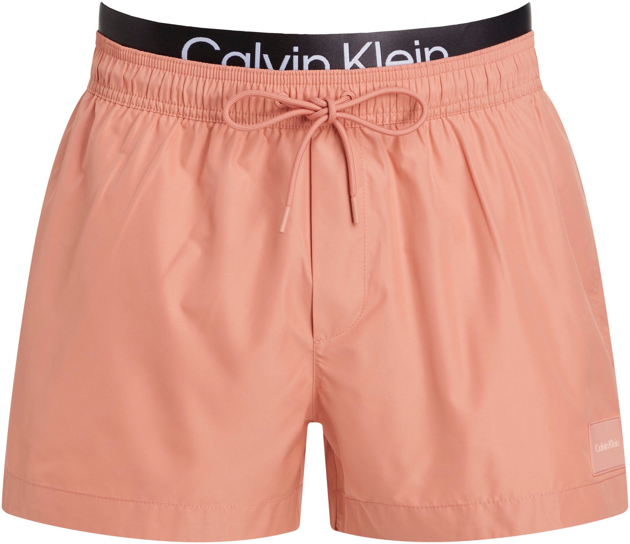 Calvin Klein Swimwear Zwemshort SHORT DOUBLE WB met dubbele band