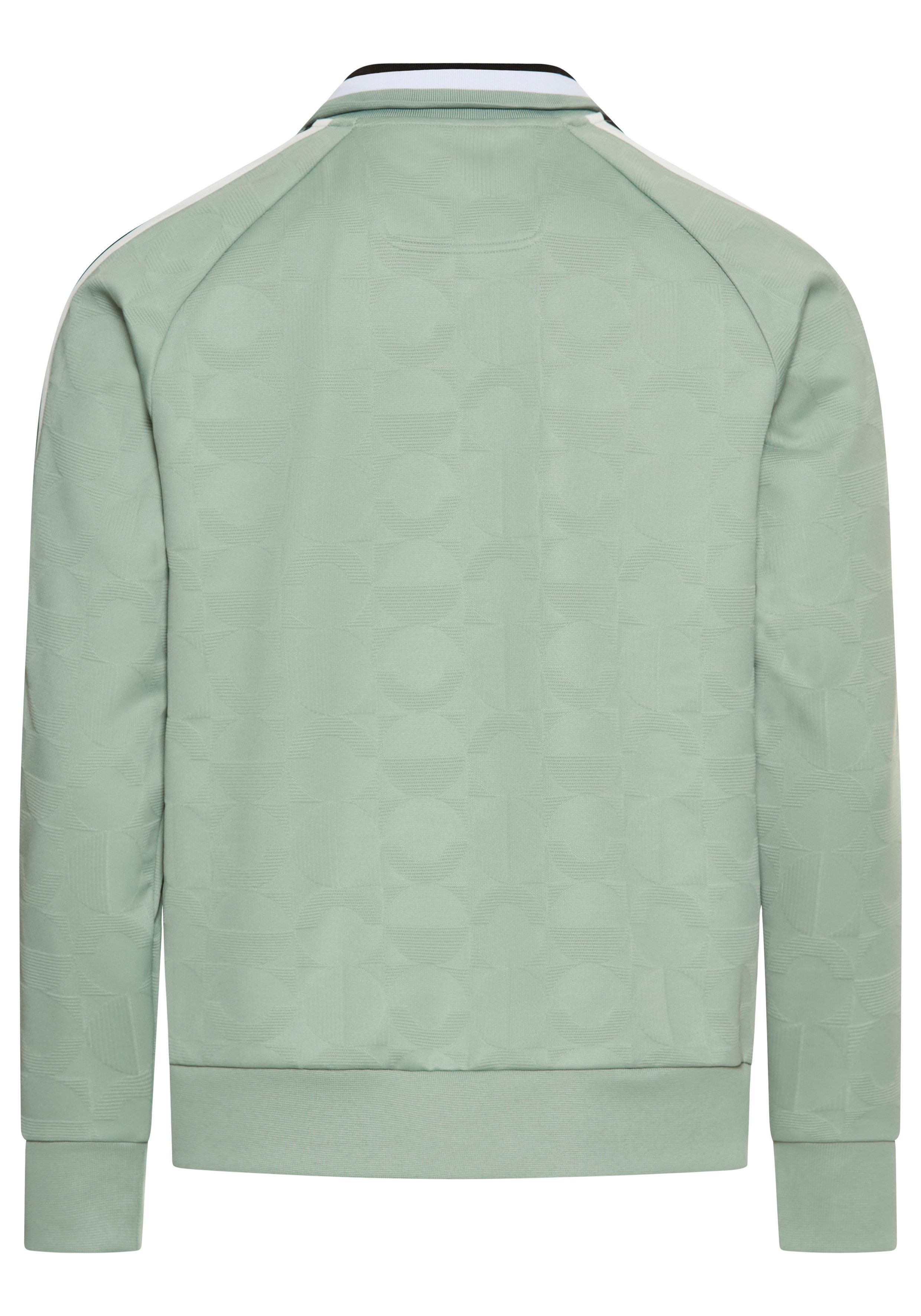 BOSS GREEN Sweatvest Skarley Strip met een subtiel patroon