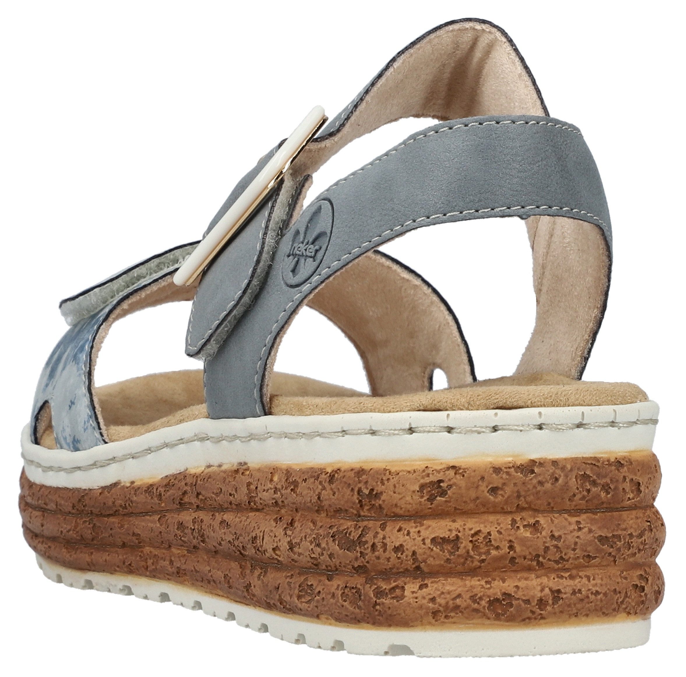 Rieker Plateausandalen Sandalette, zomerschoen, sleehaksandaal met praktische klittenbandsluitingen