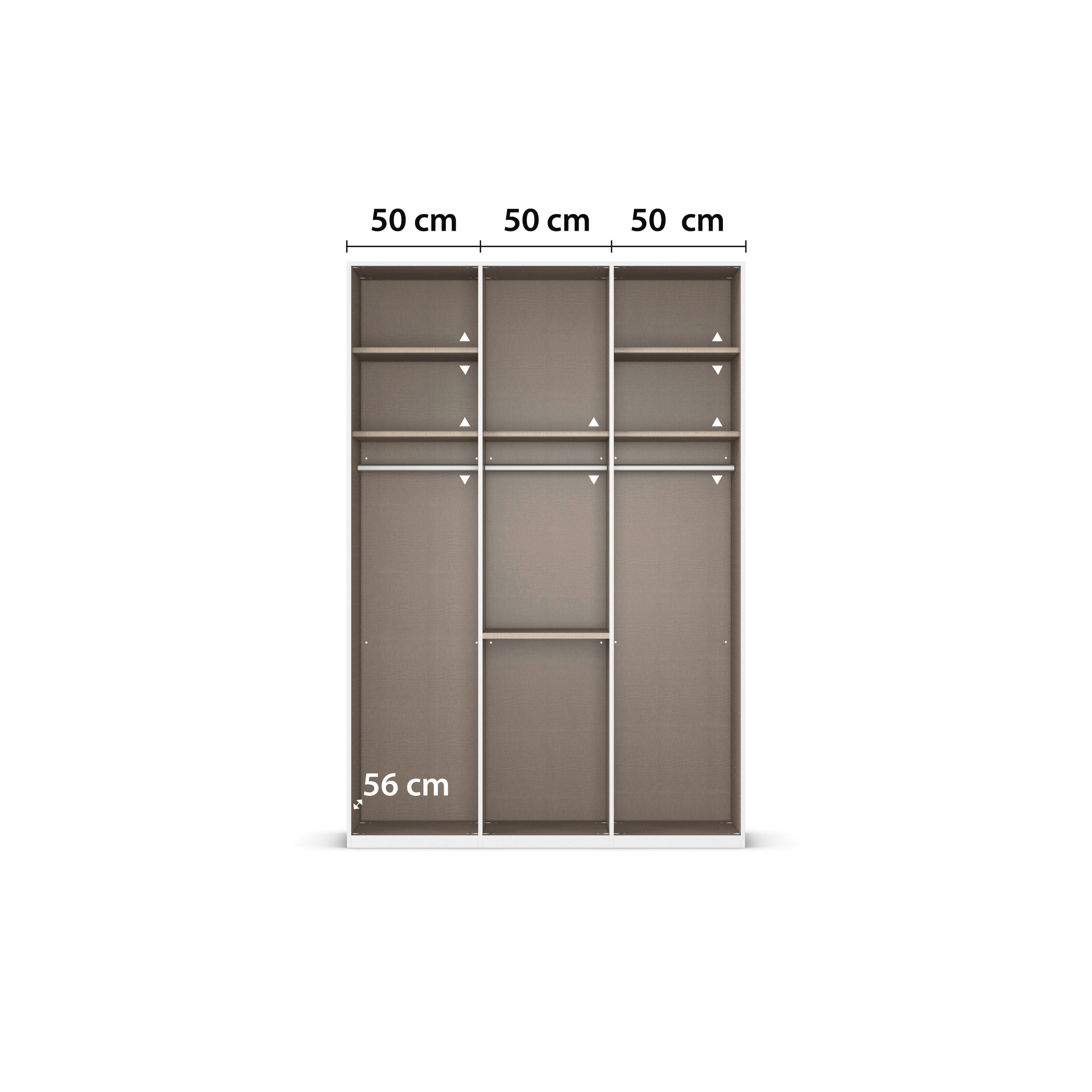 rauch Draaideurkast Kledingkast Kast Garderobe Slaapkamerkast EVELYN in elegante stijl met lades 3 breedtes en 2 hoogtes made in germany
