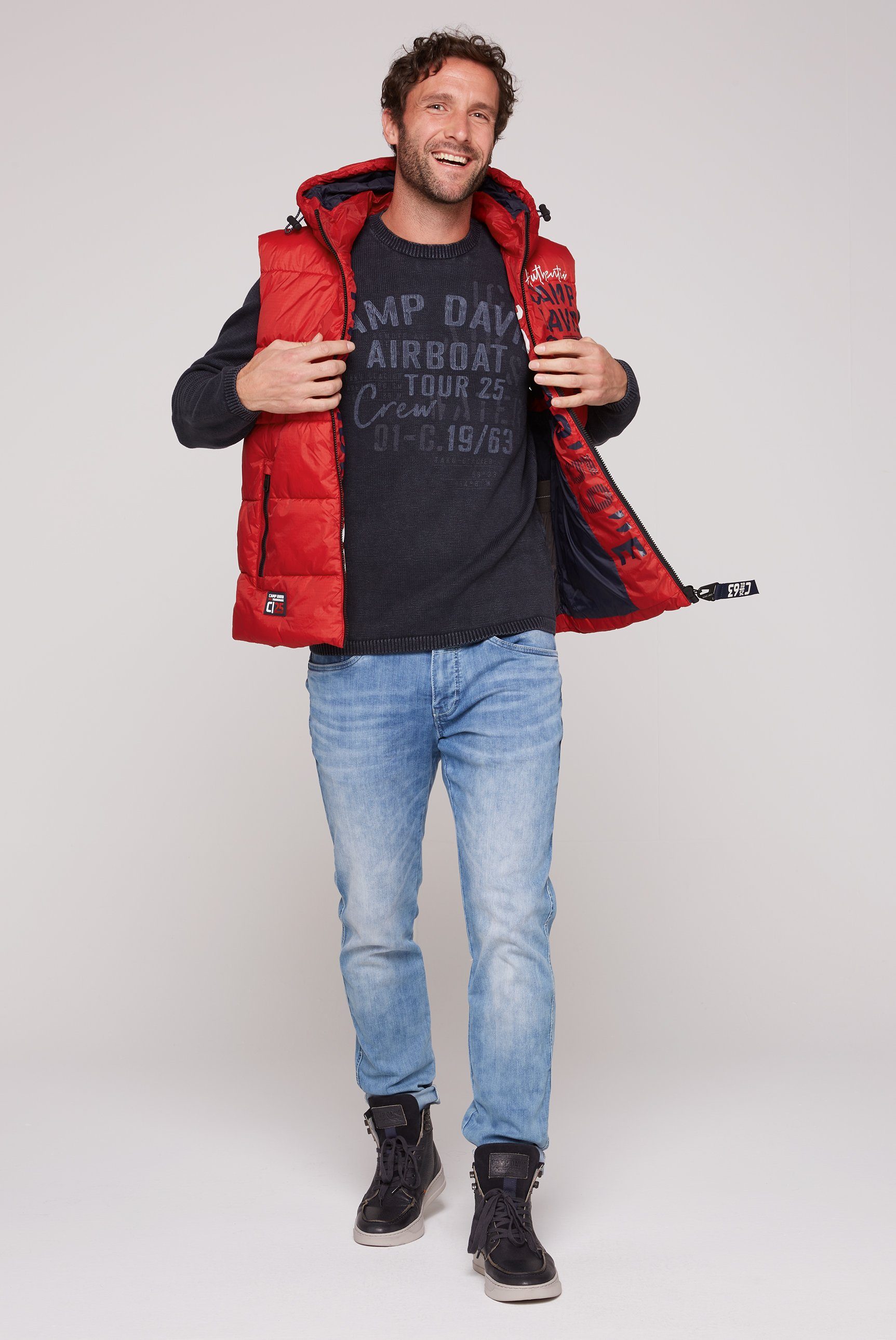 CAMP DAVID Bodywarmer met ritszakken