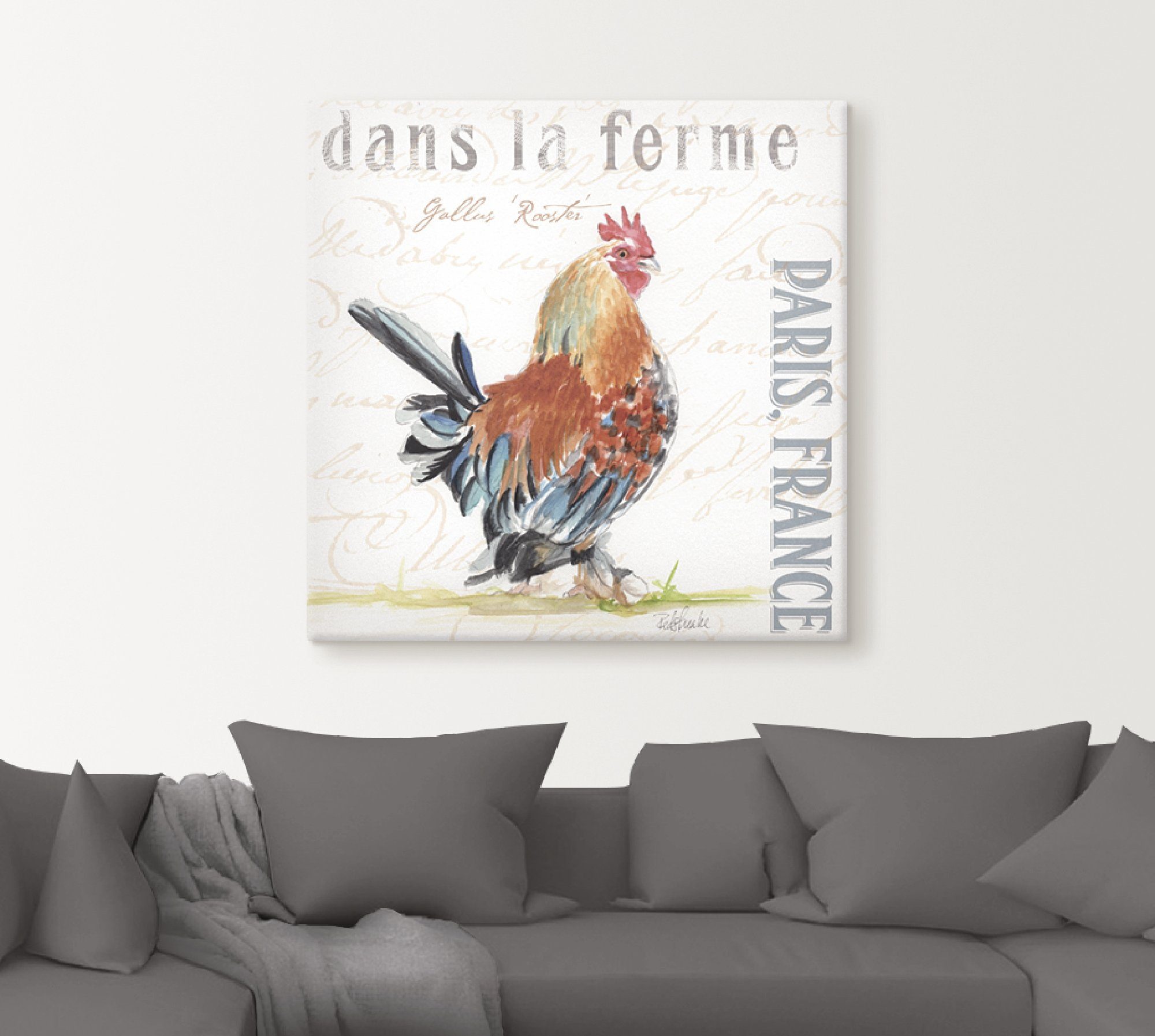 Artland Artprint op linnen De farm II gespannen op een spieraam
