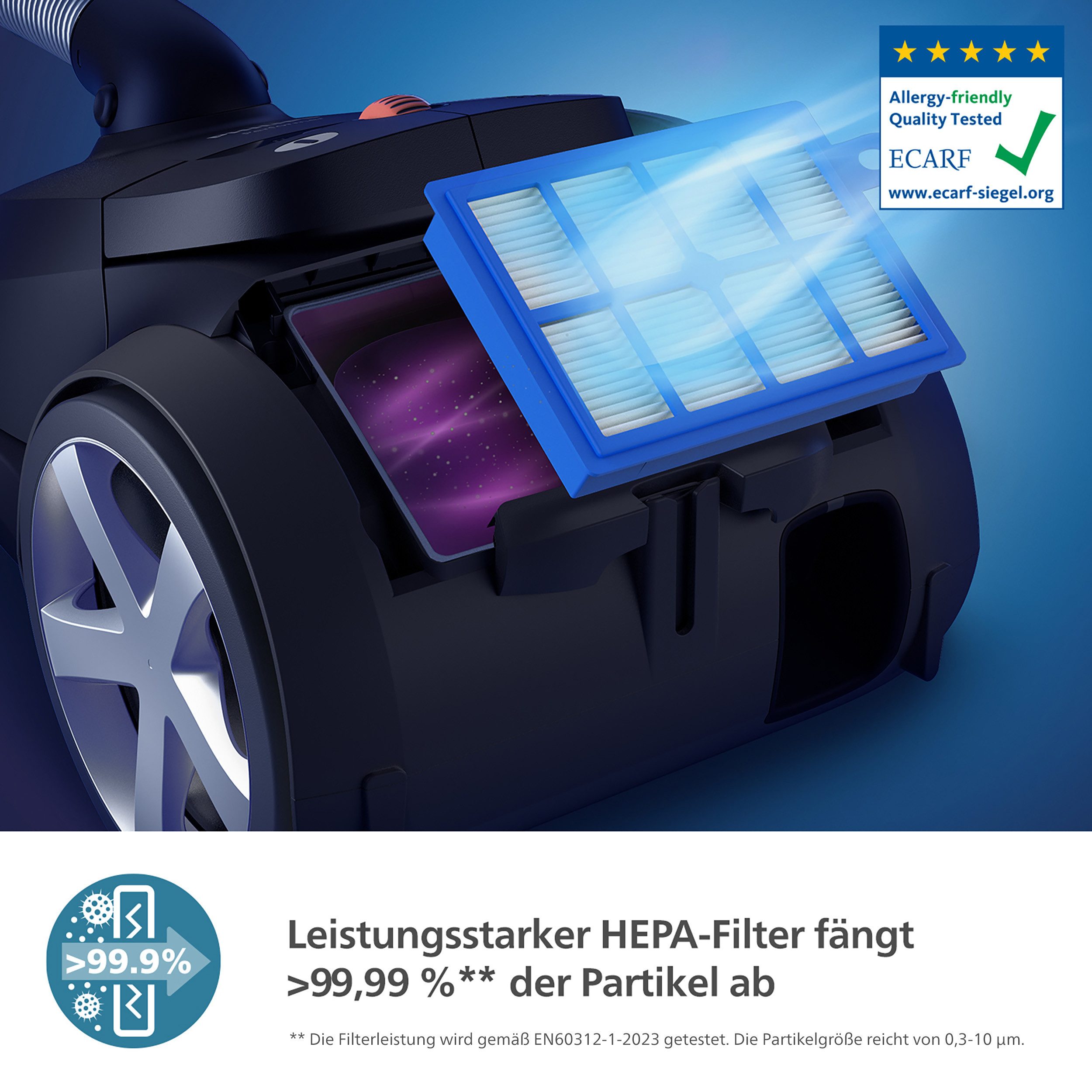 Philips Stofzuiger XD8122/10 8000 Serie, onze krachtigste allrounder, 900W, 4l HEPA-filter, TriActive+ LED-mondstuk, meubelaccessoires incl, diepzwart mat