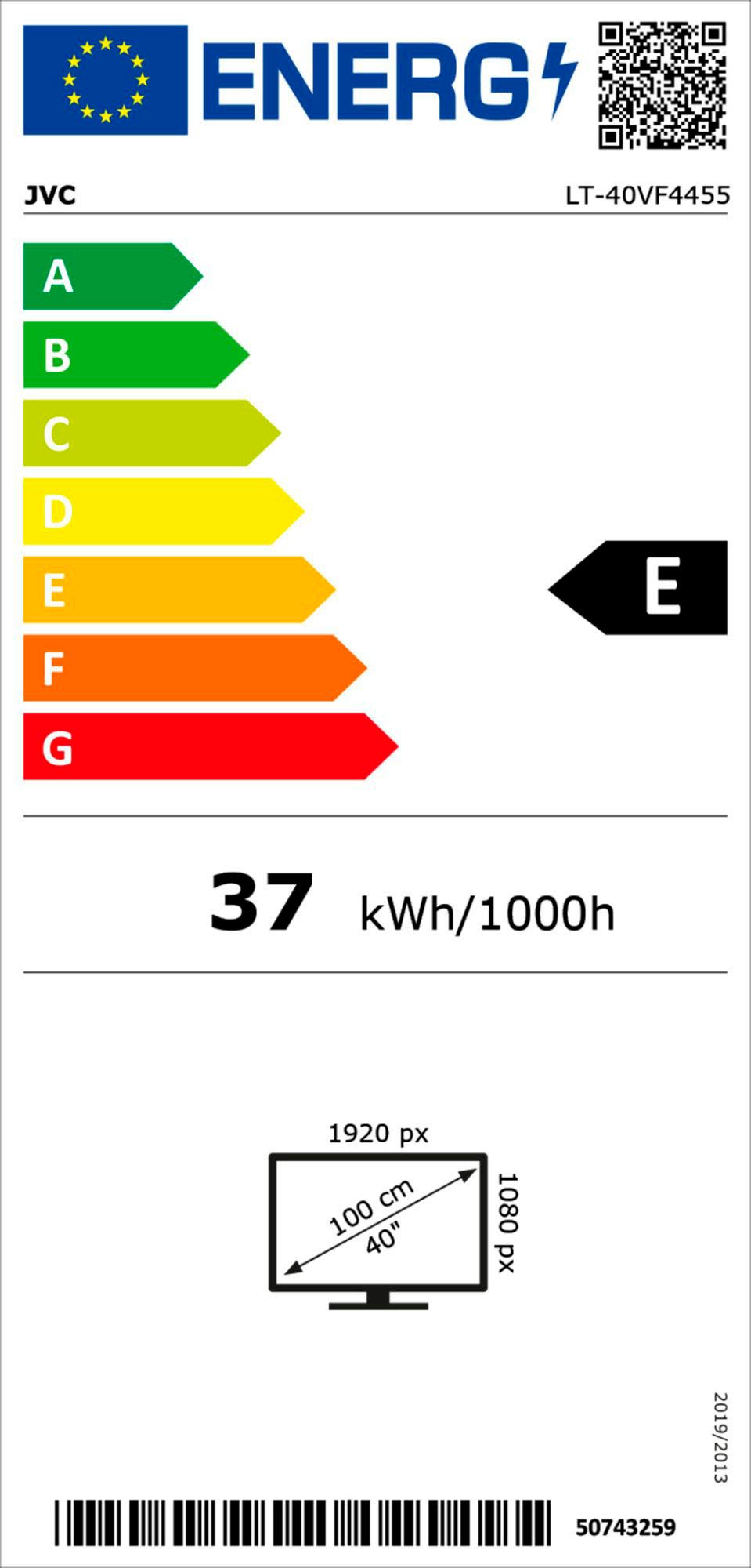 JVC Led-TV LT-40VF4455, 100 cm / 40", Full HD