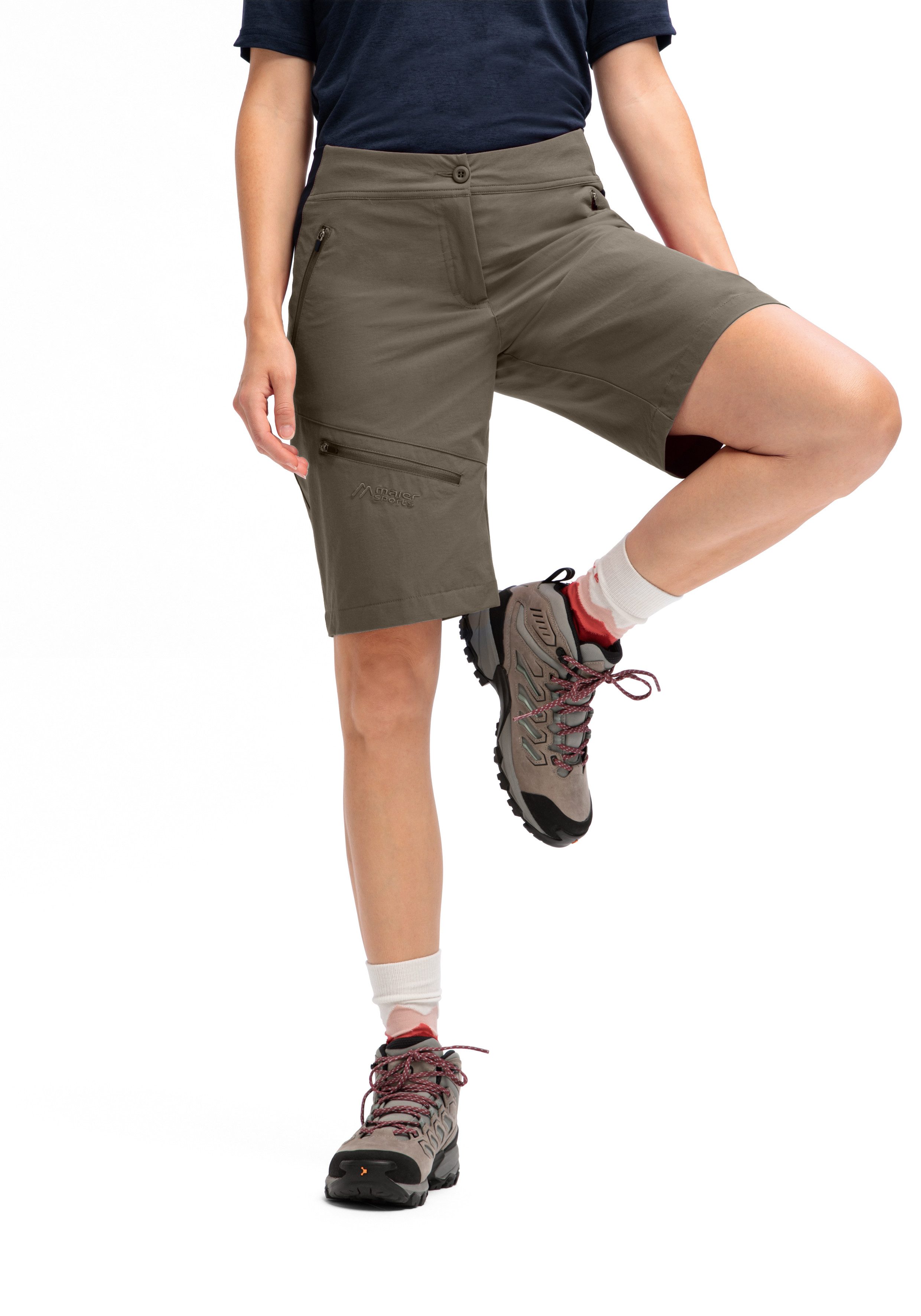 Maier Sports Outdoorbroek Inara Short Vario Dames shorts, korte wandelbroek, outdoorbroek, 4 zakken, regular fit