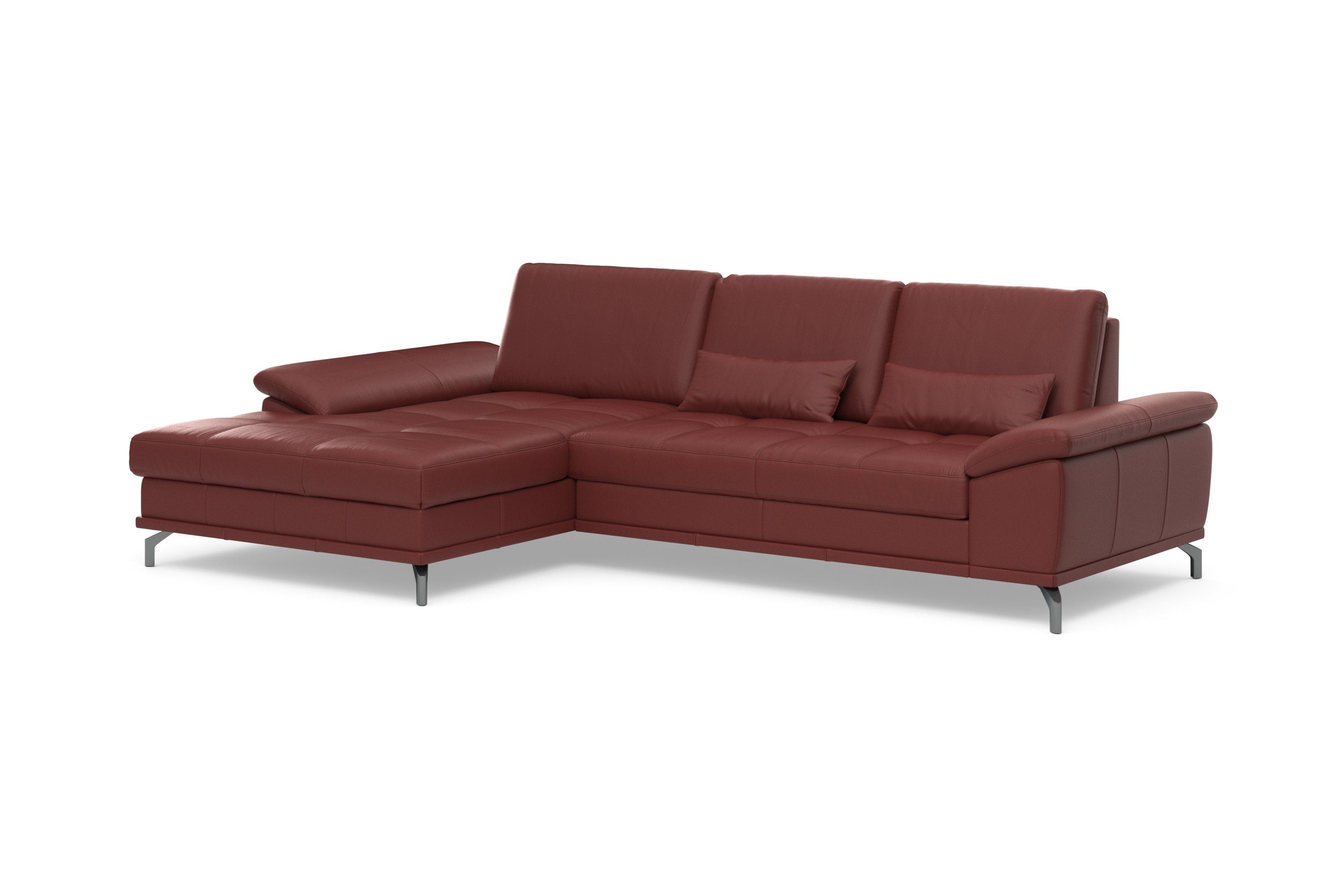 Places of Style Hoekbank Costello L-vorm, met zitdiepteverstelling, armleuningverstelling en