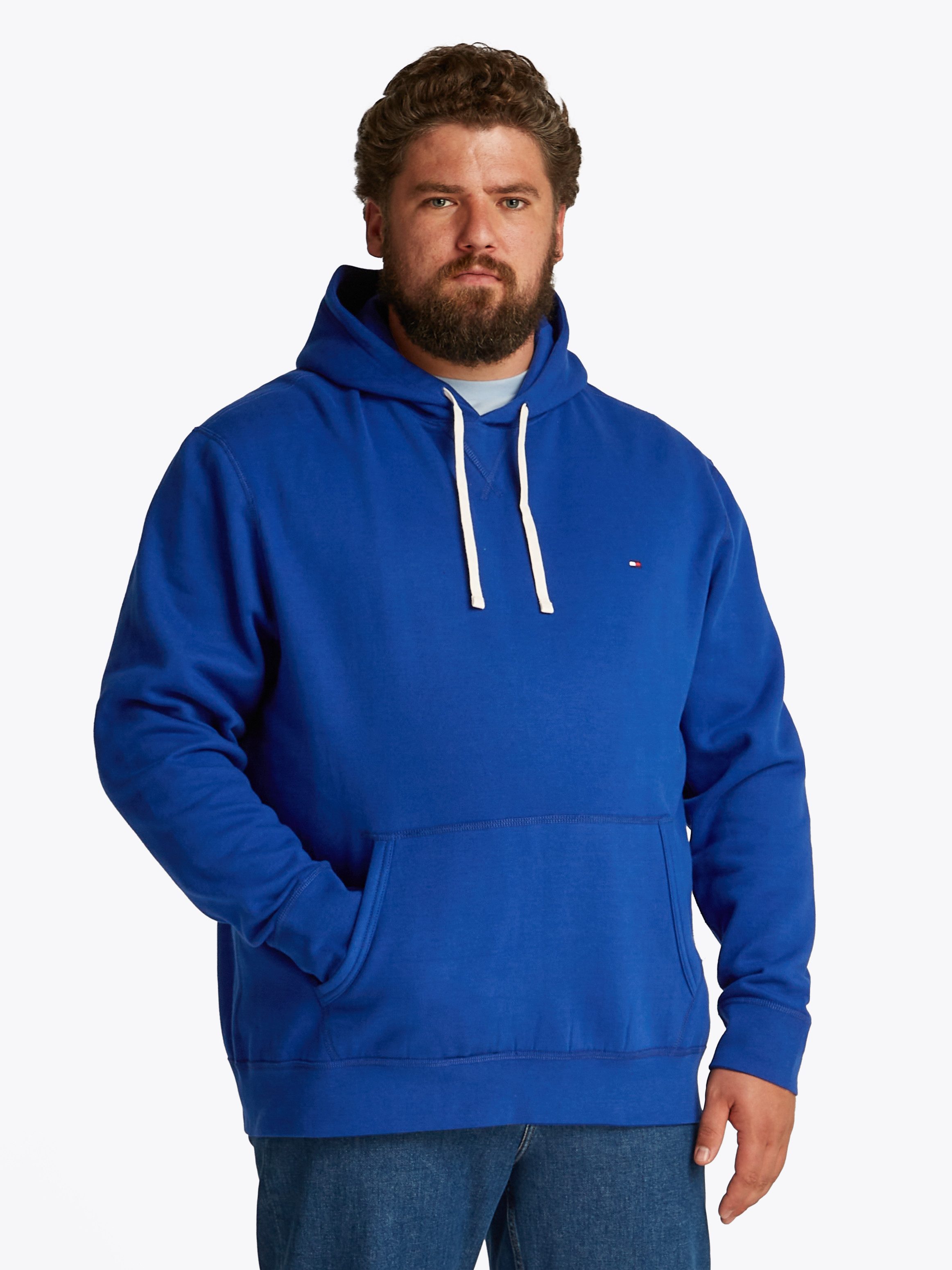 Tommy Hilfiger Sweatshirt BT-ESSENTIAL FLEECE HOODY-B in grote maten, logoborduring