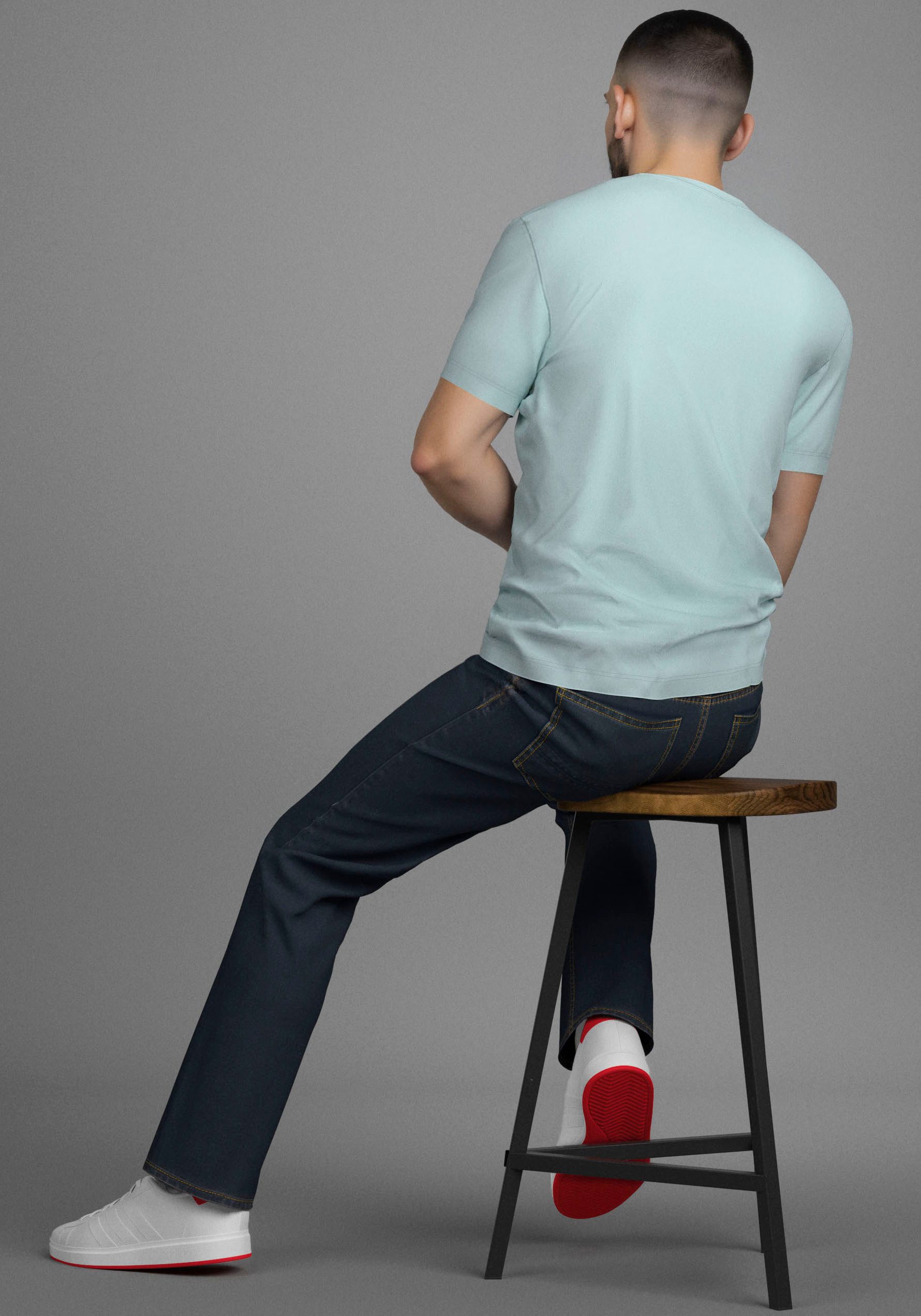 H.I.S Shirt met ronde hals Nieuwe collectie!