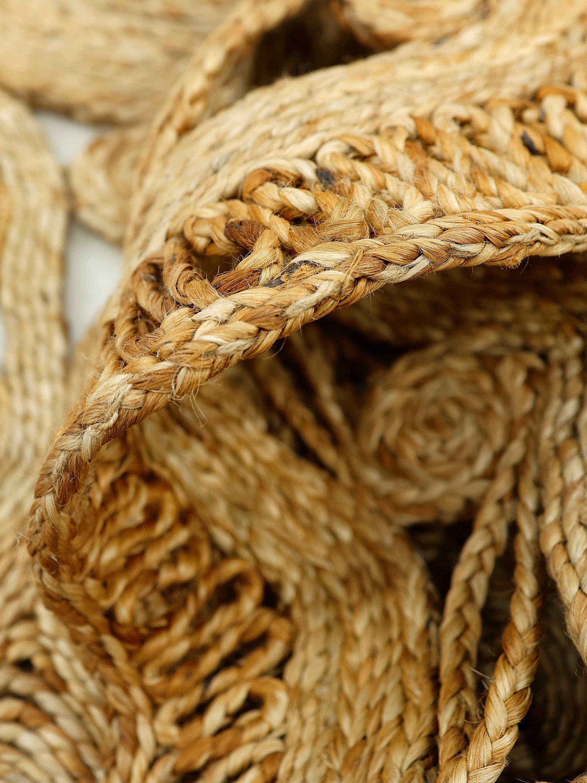 carpetfine Sisalkleed Jutetapijt Paul natuurlijk plantaardig materiaal met de hand geweven, boho stijl