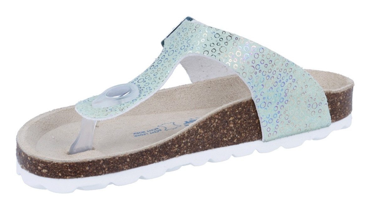 Richter Teenslippers Bio WMS: breed Huisschoen met glitter, maat sjabloon om te downloaden