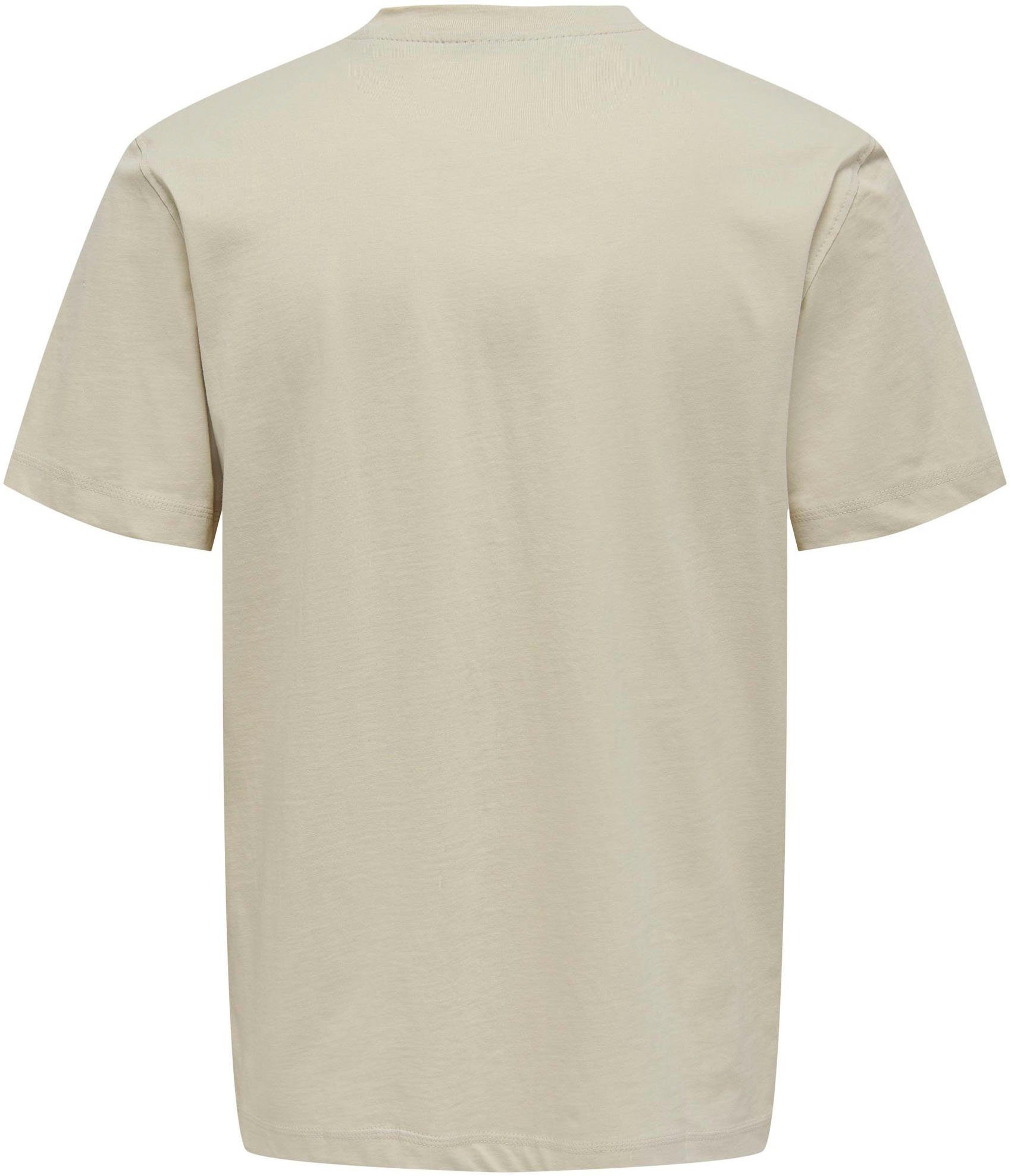 ONLY & SONS Shirt met ronde hals ONSMAX LIFE REG SS STITCH TEE